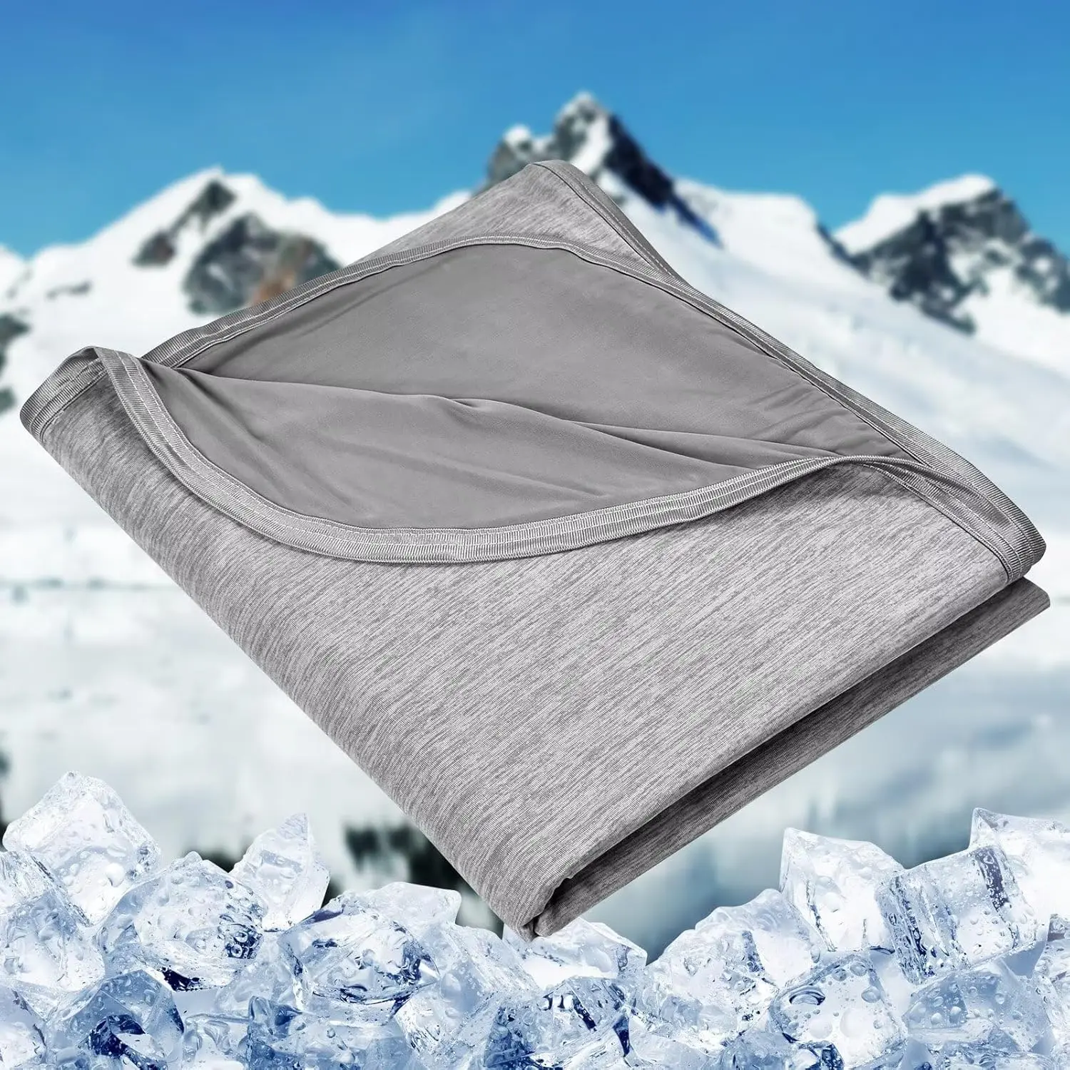 Cooling Blanket for Hot Sleepers - Lightweight Breathable Double Sided Summer Blanket for Bed Couch Sofa, Keep Cool Night Sweats (Grey, 60x80 in)
Cooling Blanket for Hot Sleepers - Lightweight Breathable Double Sided Summer Blanket for Bed Couch Sofa, Keep Cool Night Sweats (Grey, 60x80 in)