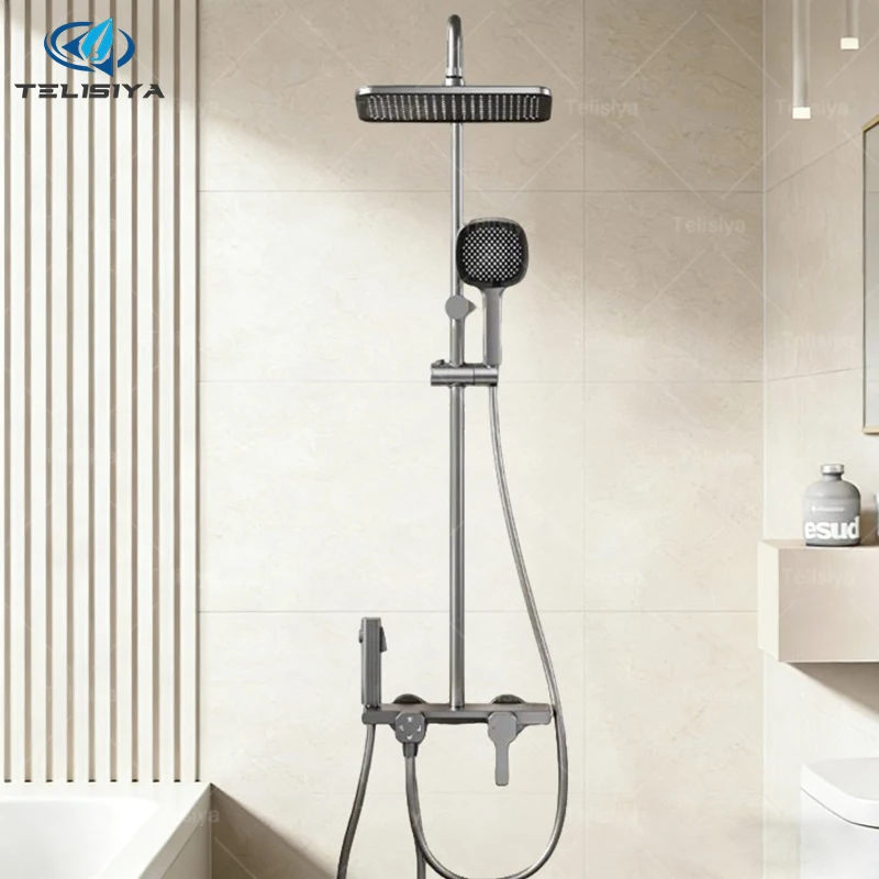 Gray Household MultiFunction Hot and Cold Water Shower Set Hotel Bathroom Bathtub Faucet Pressure Boosting Shower System Set
Gray Household MultiFunction Hot and Cold Water Shower Set Hotel Bathroom Bathtub Faucet Pressure Boosting Shower System Set
