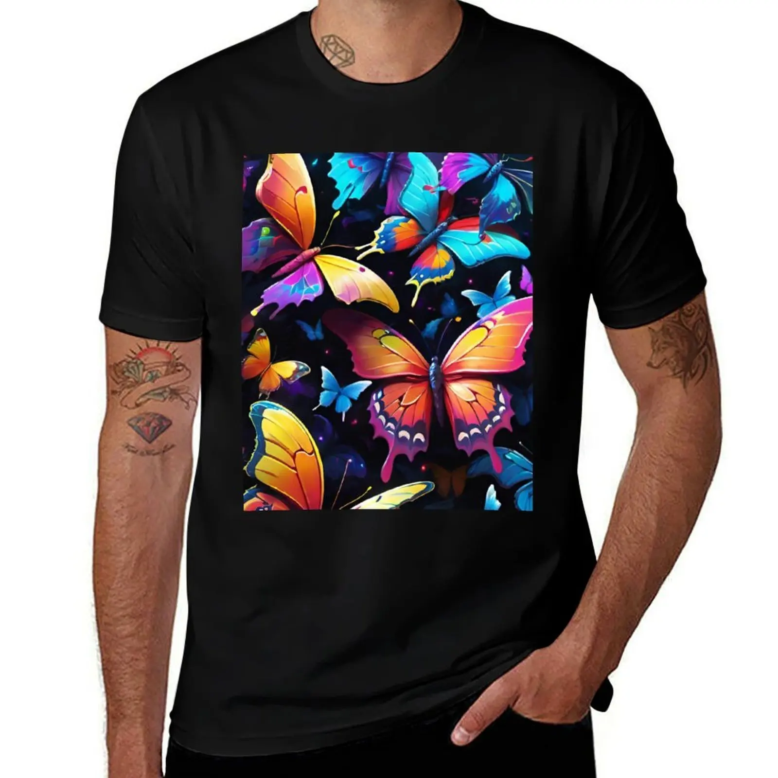 Colorful Butterflies T-Shirt rapper graphic tees quick drying vintage graphic tee Men's clothing
Colorful Butterflies T-Shirt rapper graphic tees quick drying vintage graphic tee Men's clothing