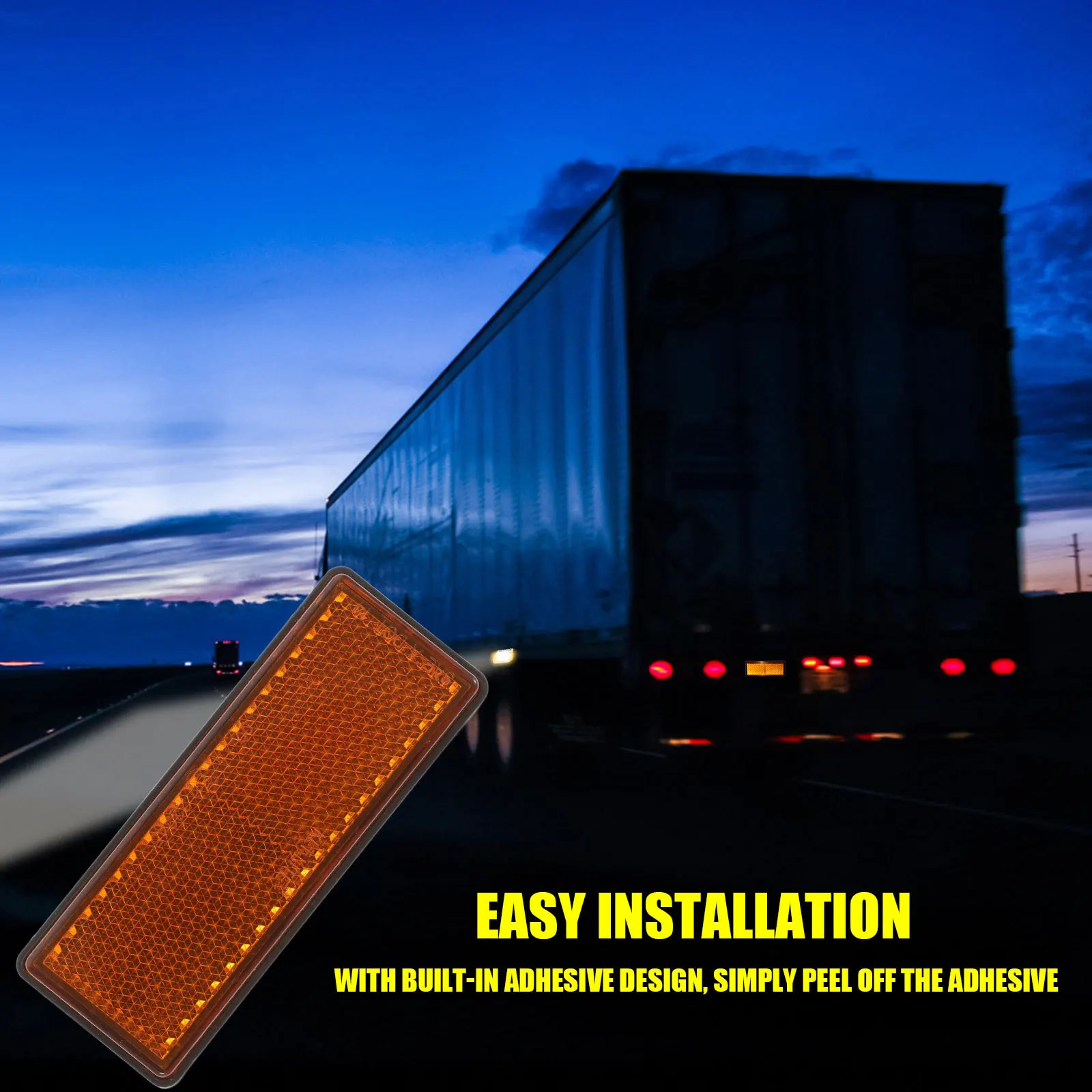 Trailer Reflectors Universal Splashproof High Reflectivity Safety Reflectors for Night Driving Trucks Cars Motorcycles Vehicle
Trailer Reflectors Universal Splashproof High Reflectivity Safety Reflectors for Night Driving Trucks Cars Motorcycles Vehicle