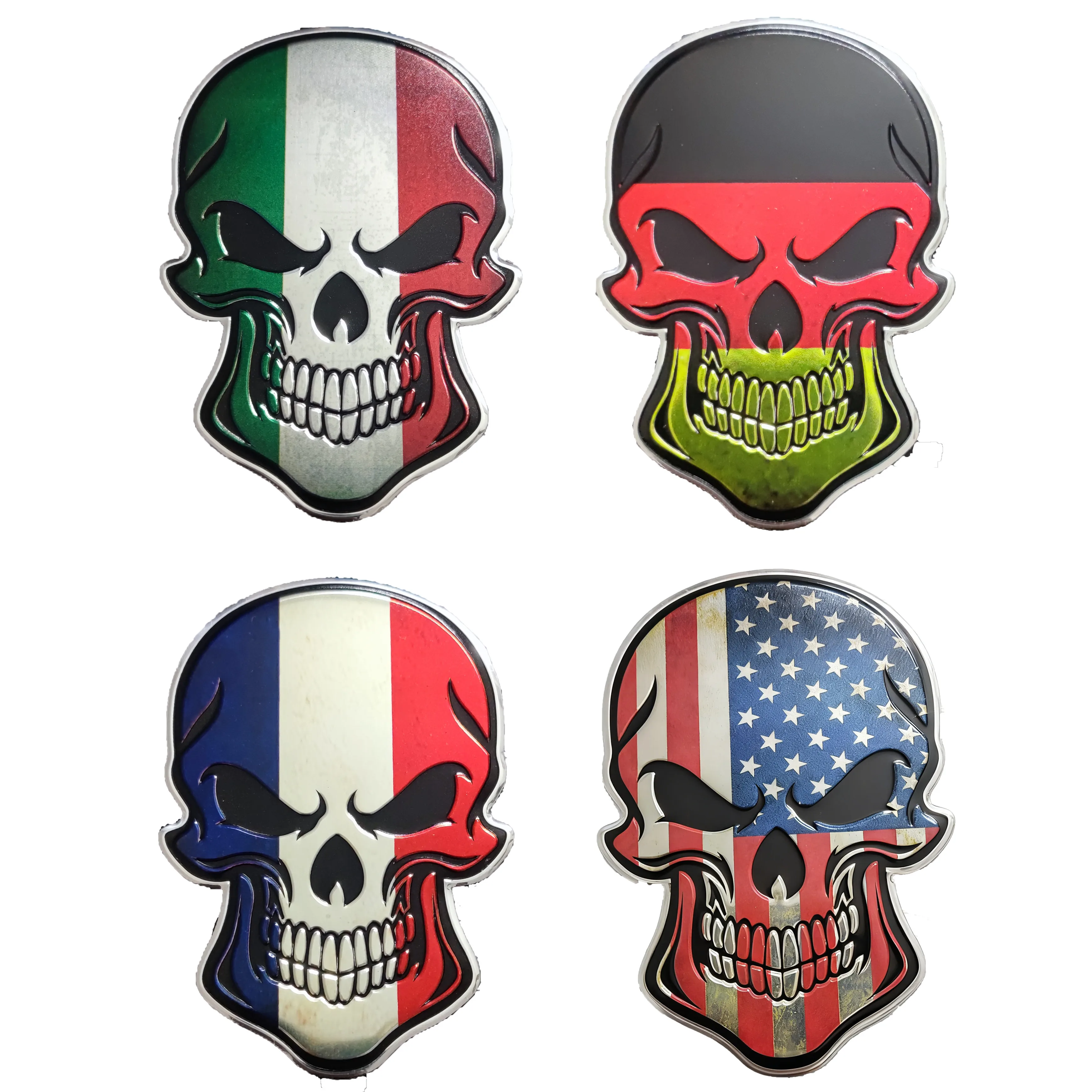 Aluminum Car Emblem Skull Design Sticker Suitable for Automobiles Motorcycles Trucks Off-road Vehicles USA Germany Italy Russia
Aluminum Car Emblem Skull Design Sticker Suitable for Automobiles Motorcycles Trucks Off-road Vehicles USA Germany Italy Russia