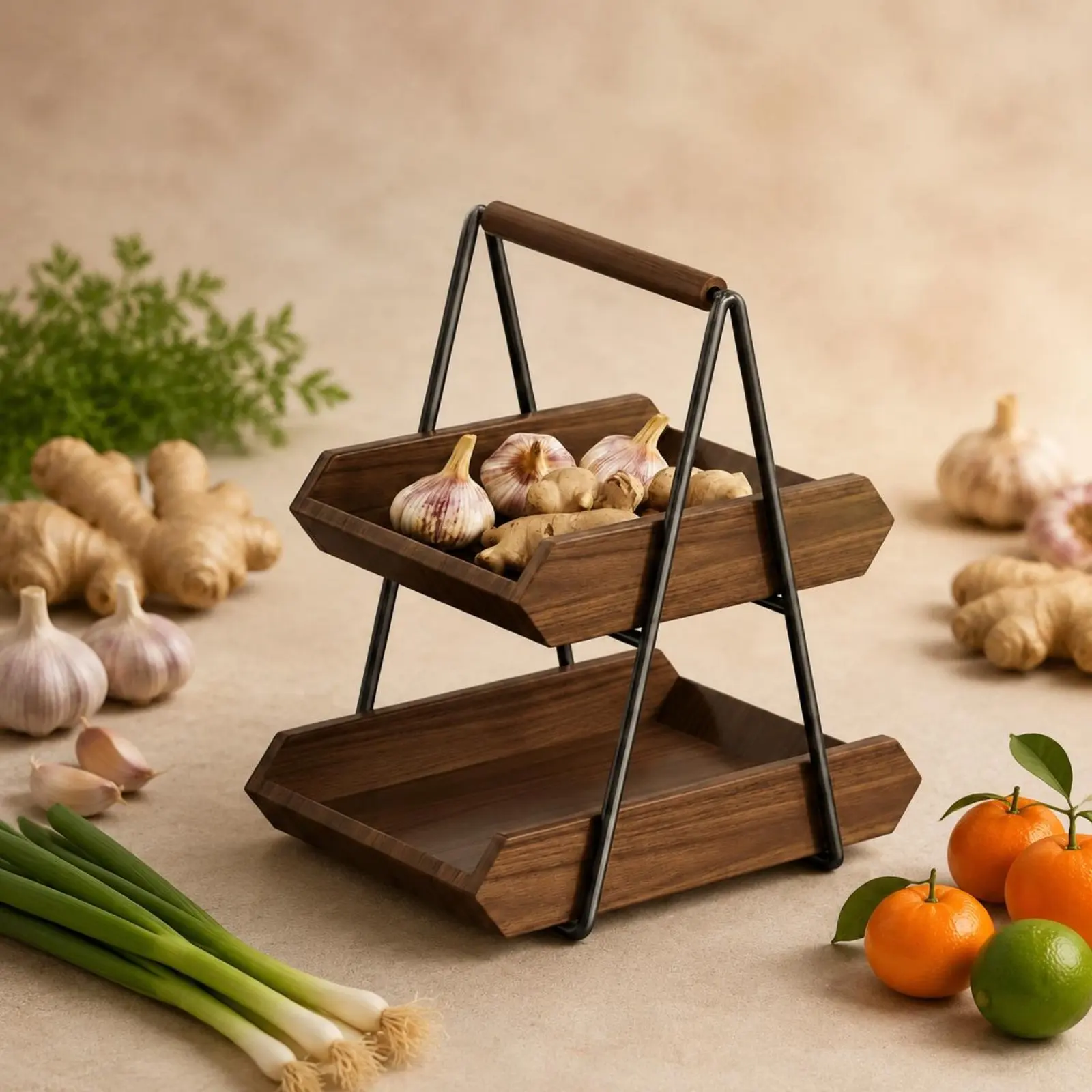 Garlic Ginger Onion Holder Solid Wood Wooden Countertop Organizer Fruit and Vegetable Organizer Multi-Purpose for Entryway
Garlic Ginger Onion Holder Solid Wood Wooden Countertop Organizer Fruit and Vegetable Organizer Multi-Purpose for Entryway