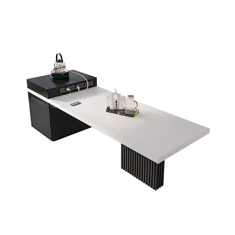 Modern minimalist rock slab island dining table integrated, retractable water basin middle guide platform
Modern minimalist rock slab island dining table integrated, retractable water basin middle guide platform