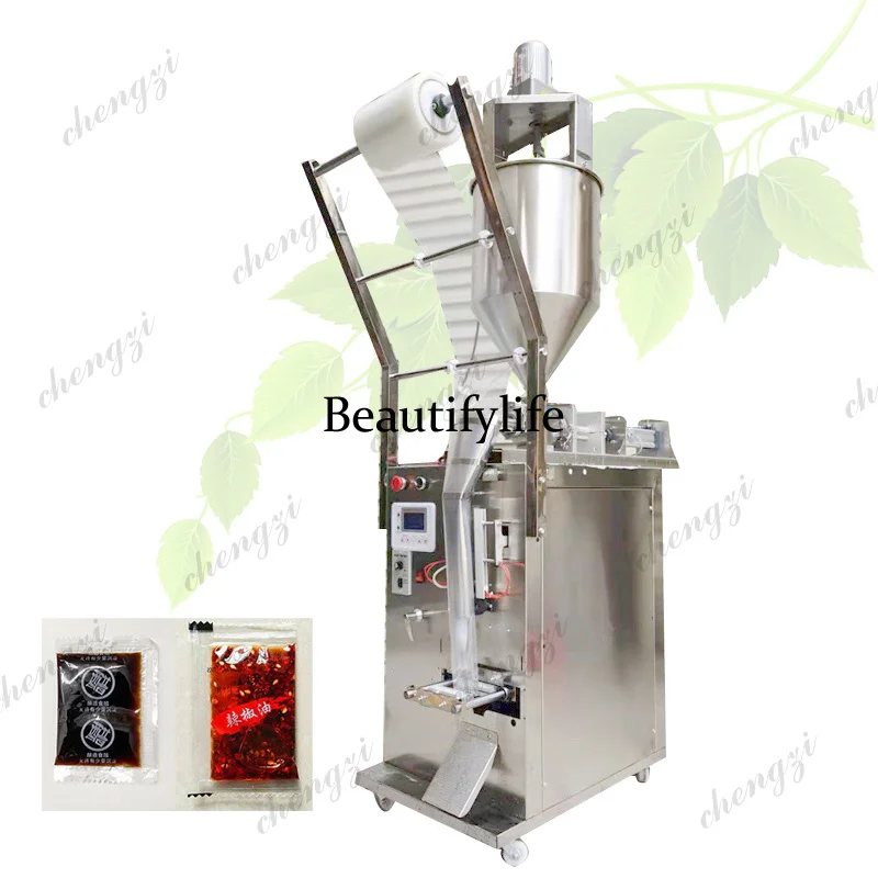 SS81 Packing Sealing Machine Peanut Butter Vinegar Tomato Soy Sauce Edible Oil Liquid Filling Sealing Making Bag Machine
SS81 Packing Sealing Machine Peanut Butter Vinegar Tomato Soy Sauce Edible Oil Liquid Filling Sealing Making Bag Machine
