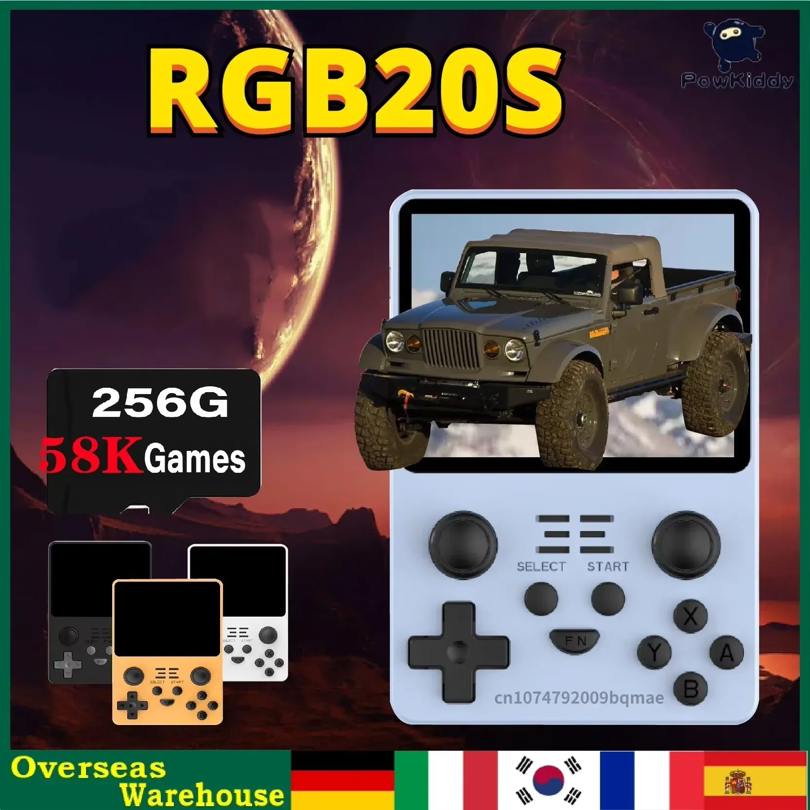 POWKIDDY RGB20S Retro Handheld Game Console 3.5-Inch 4:3 IPS Screen Retro Open Source System RK3326 Dual Card Children's Gifts
POWKIDDY RGB20S Retro Handheld Game Console 3.5-Inch 4:3 IPS Screen Retro Open Source System RK3326 Dual Card Children's Gifts