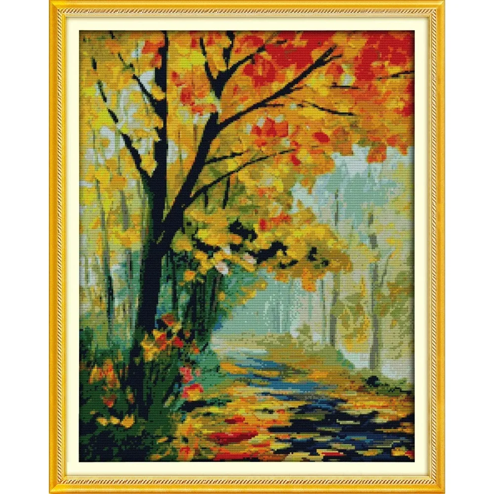 Joy Sunday Новый набор для вышивки крестом с принтом, легкий узор, набор для вышивки ткани Аида, осенний пейзаж (3)
Joy Sunday Новый набор для вышивки крестом с принтом, легкий узор, набор для вышивки ткани Аида, осенний пейзаж (3)