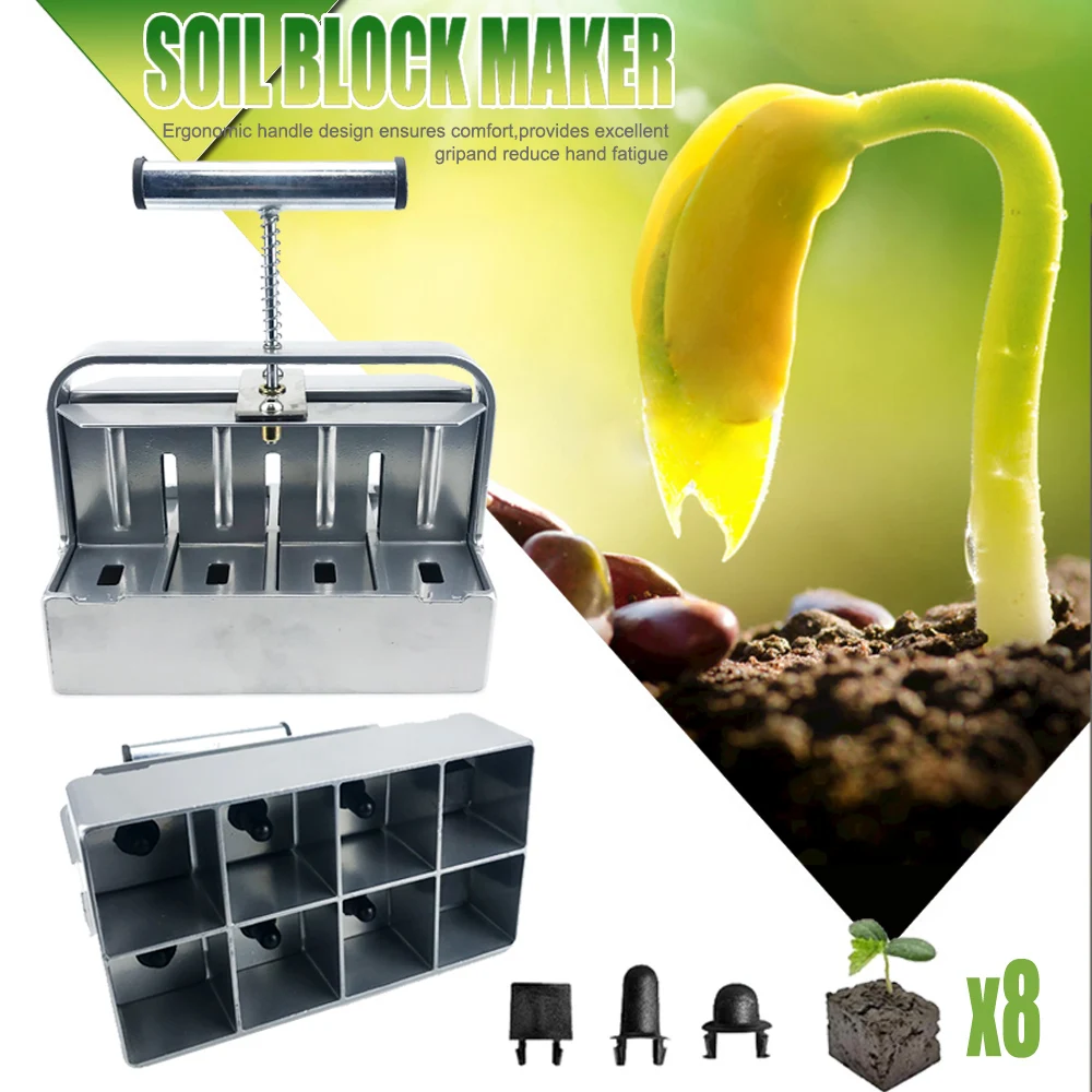 Double-deck Stainless steel Handheld Seedling Soil Blocker 2-Inch Double-deck Soil Block Maker for Garden
Double-deck Stainless steel Handheld Seedling Soil Blocker 2-Inch Double-deck Soil Block Maker for Garden