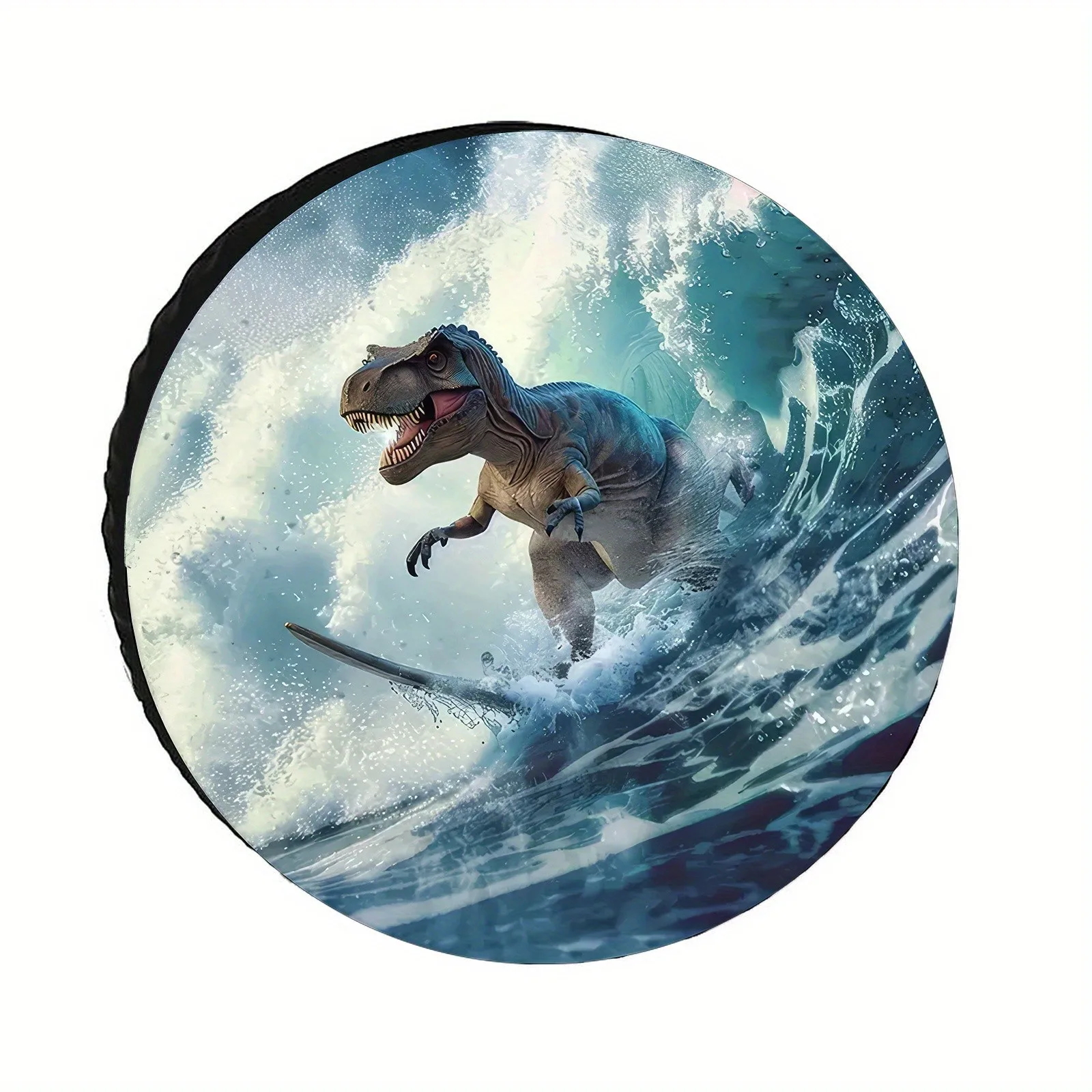 Dinosaur Surfing Wave Tire Cover Polyester Fiber Spare Wheel Protector for RV Truck
Dinosaur Surfing Wave Tire Cover Polyester Fiber Spare Wheel Protector for RV Truck