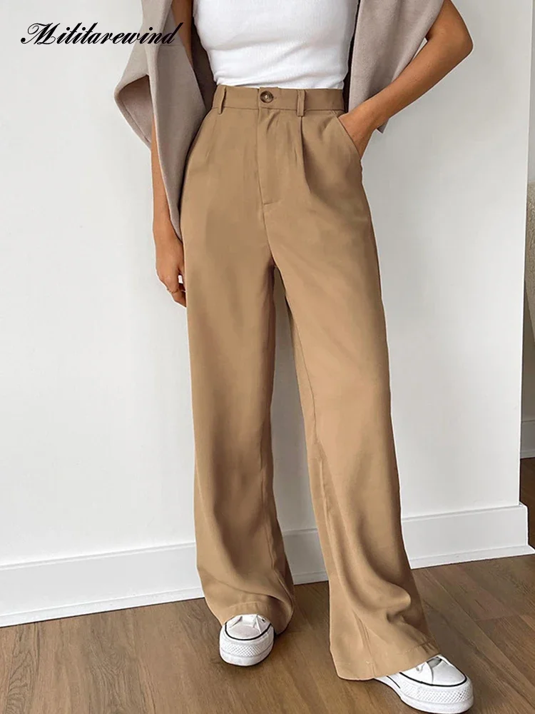 Spring Summer Trousers Women High Waist Wide Leg Pants Women Casual Solid Color Korean Fashion Streetwear Straight Baggy Pants
Spring Summer Trousers Women High Waist Wide Leg Pants Women Casual Solid Color Korean Fashion Streetwear Straight Baggy Pants
