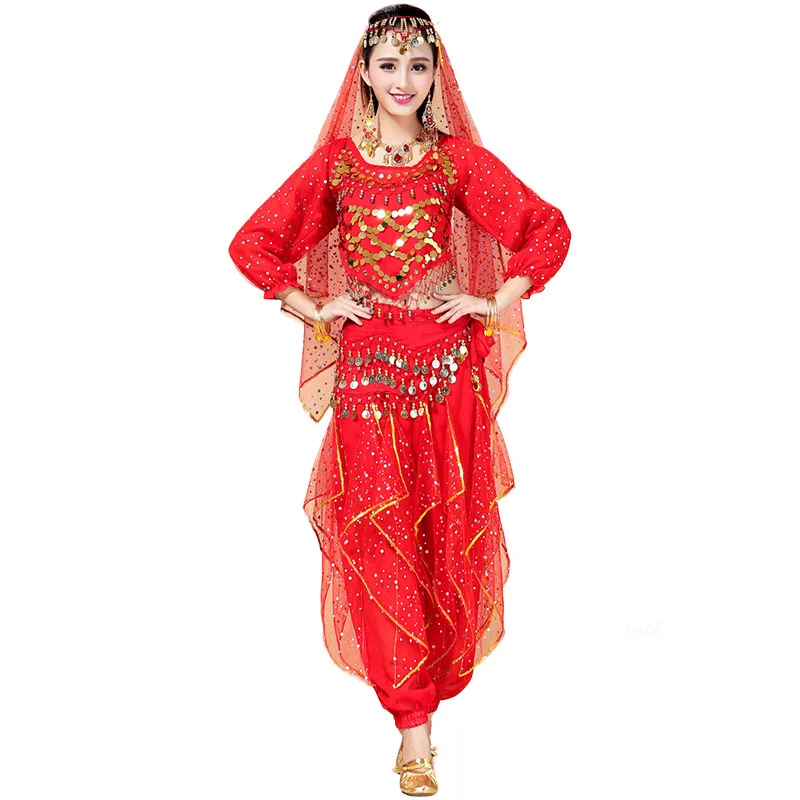 Indian Dance Costume Clothes Sequins Set for Women Adult Halloween Bollywood Festival Rave Oriental Belly Dance Clothes Outfit
Indian Dance Costume Clothes Sequins Set for Women Adult Halloween Bollywood Festival Rave Oriental Belly Dance Clothes Outfit