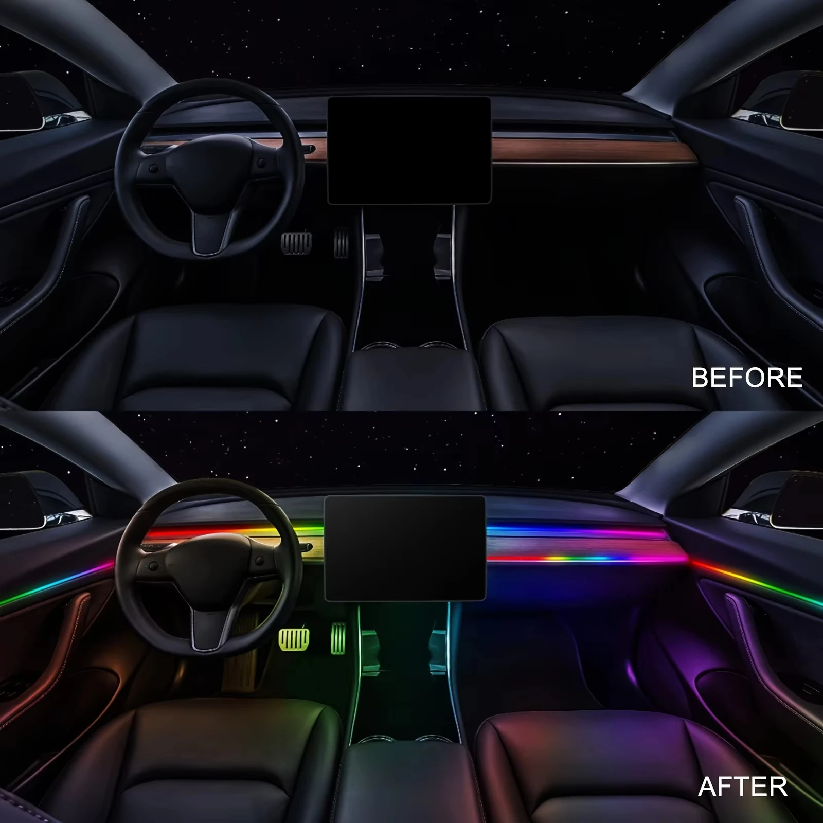 For Ford F-150 Raptor Car Ambient Light Interior LED Strip Light Atmosphere Lamp Rainbow Symphony APP Atmosphere Lighting Kit
For Ford F-150 Raptor Car Ambient Light Interior LED Strip Light Atmosphere Lamp Rainbow Symphony APP Atmosphere Lighting Kit