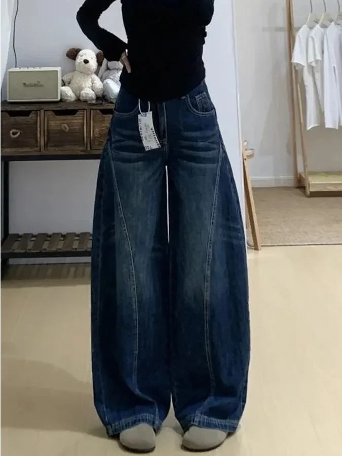 Retro American Washed Wide Leg Knife Jeans Women's Loose Straight High Waist Slimming Floor-Length Casual Denim Pants
Retro American Washed Wide Leg Knife Jeans Women's Loose Straight High Waist Slimming Floor-Length Casual Denim Pants