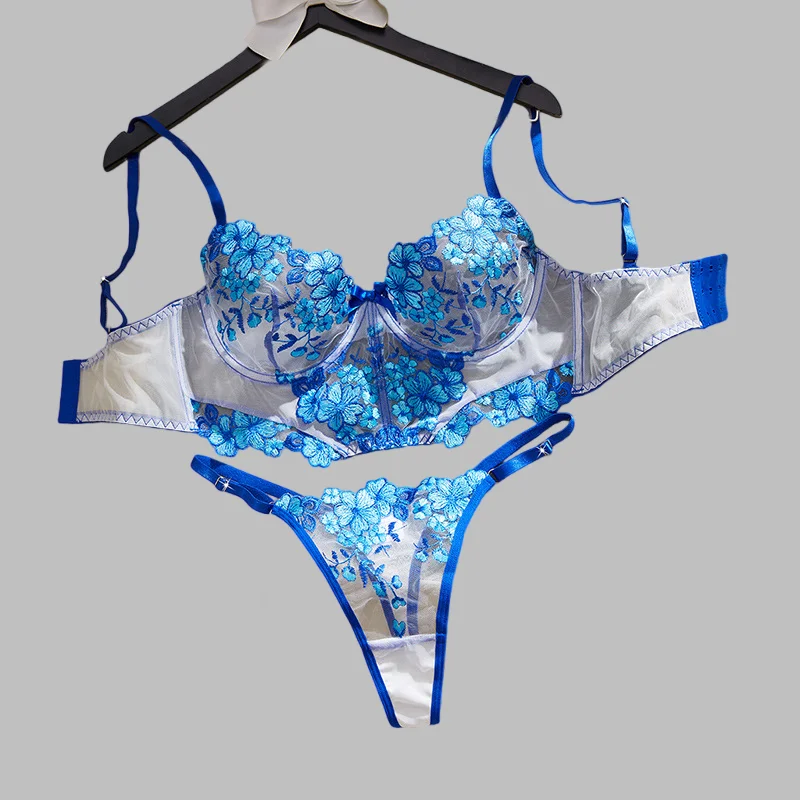 Sexy Women Lingerie Set French Floral Embroidery Mesh Underwear See Through Push Up Bra Erotic Lingerie Romantic Intimate Suit
Sexy Women Lingerie Set French Floral Embroidery Mesh Underwear See Through Push Up Bra Erotic Lingerie Romantic Intimate Suit