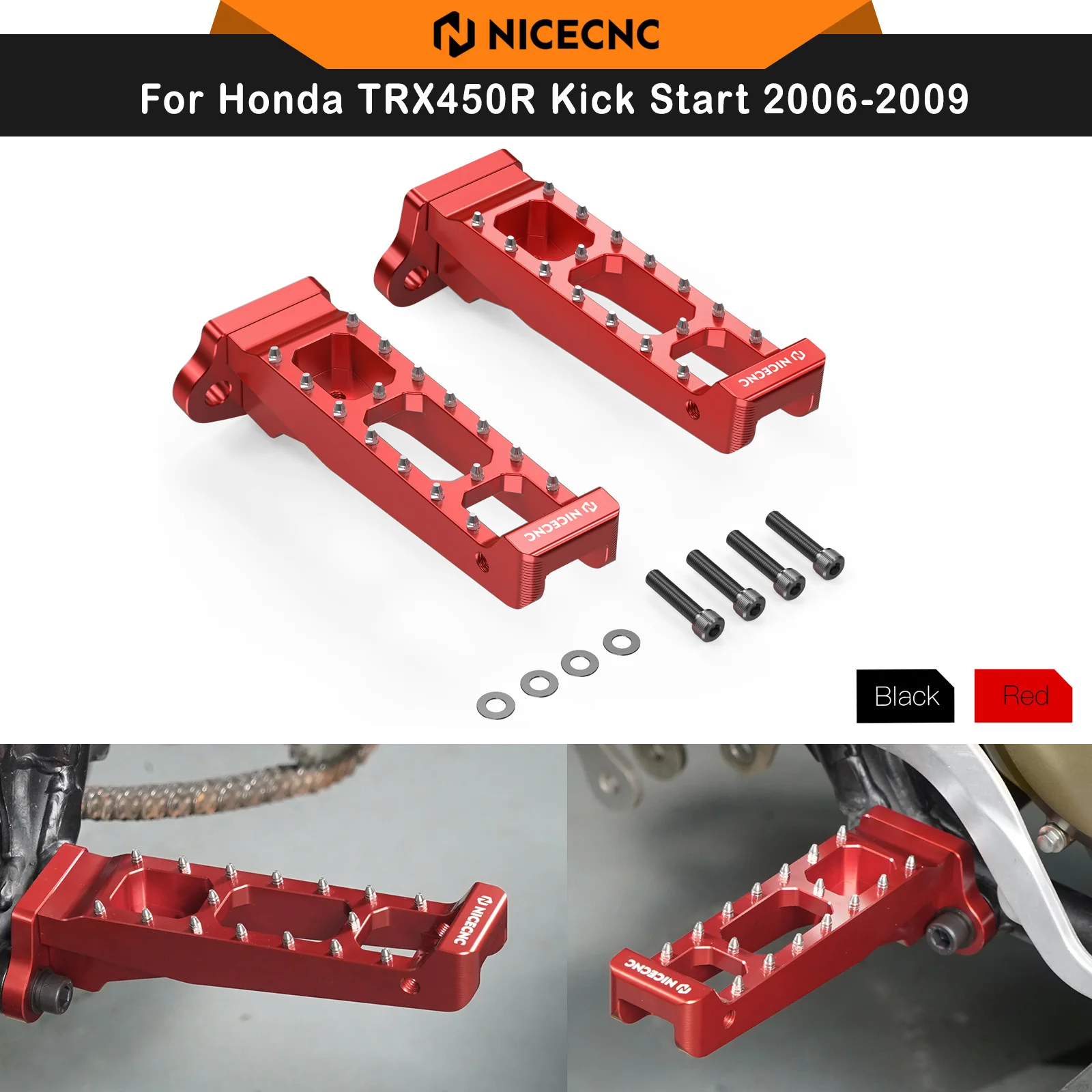 1Pair NICECNC For Honda TRX450R Kick Start 2006-2009 Left and Right Foot Pegs For TRX450ER Electric Start 2006-2014 Aluminum ATV
1Pair NICECNC For Honda TRX450R Kick Start 2006-2009 Left and Right Foot Pegs For TRX450ER Electric Start 2006-2014 Aluminum ATV
