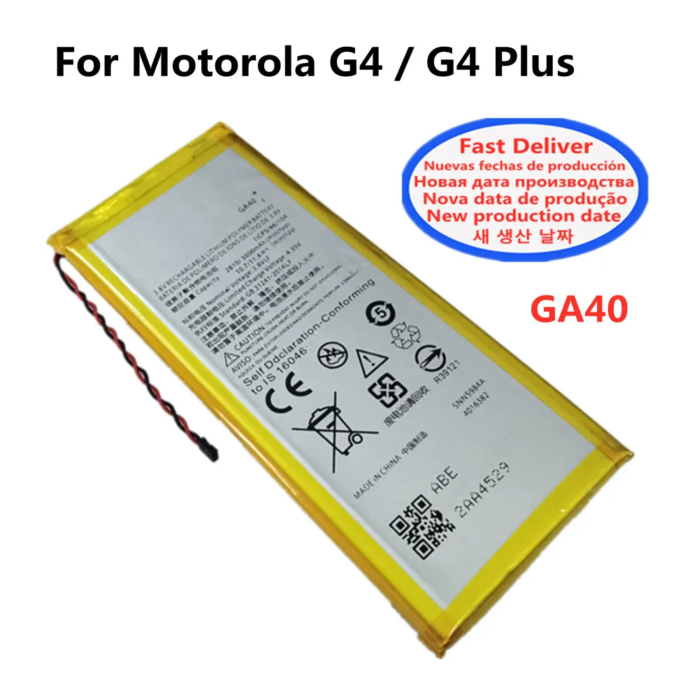 100% новый аккумулятор GA40 для Motorola Moto G4/G4 Plus XT1625 XT1622 XT1644 XT1643, аккумуляторы для телефонов 3000 мАч + бесплатные инструменты
100% новый аккумулятор GA40 для Motorola Moto G4/G4 Plus XT1625 XT1622 XT1644 XT1643, аккумуляторы для телефонов 3000 мАч + бесплатные инструменты