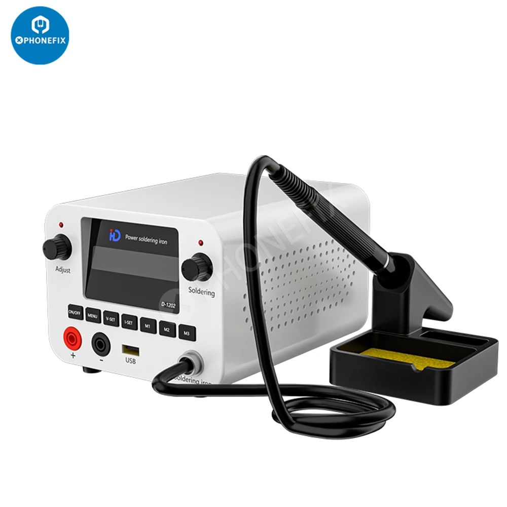 TBK D-1202 Intelligent Power T12 Soldering Iron USB Fast Charging Constant Temperature Welding Table Memory Storage Function
TBK D-1202 Intelligent Power T12 Soldering Iron USB Fast Charging Constant Temperature Welding Table Memory Storage Function