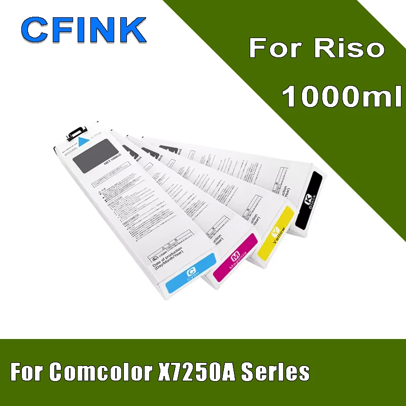 CFINK X7250A Compatible Ink Cartridge with Pigment Ink For Riso Comcolor X7250A Series Printer 1000ML With Chip
CFINK X7250A Compatible Ink Cartridge with Pigment Ink For Riso Comcolor X7250A Series Printer 1000ML With Chip