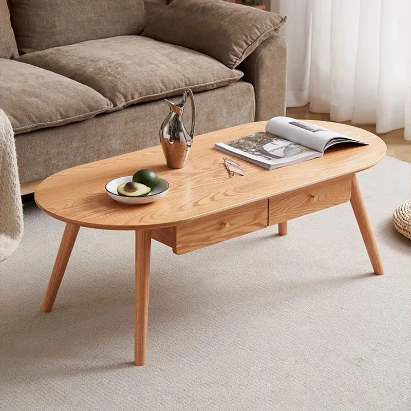 Modern Scandinavian Style Solid Oak Oval Coffee Table, Two Drawers, Durable and Easy To Assemble, Eco-friendly Living
Modern Scandinavian Style Solid Oak Oval Coffee Table, Two Drawers, Durable and Easy To Assemble, Eco-friendly Living