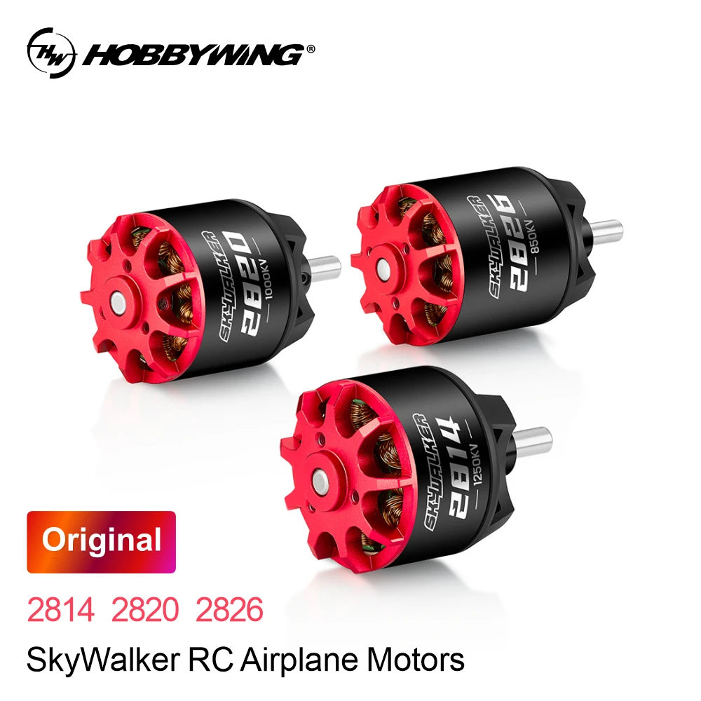 RC Airplane Brushless Motors Hobbywing SkyWalker 2814 2820 2826 3-4S LIPO 80A Big power for a wide range of applications
RC Airplane Brushless Motors Hobbywing SkyWalker 2814 2820 2826 3-4S LIPO 80A Big power for a wide range of applications