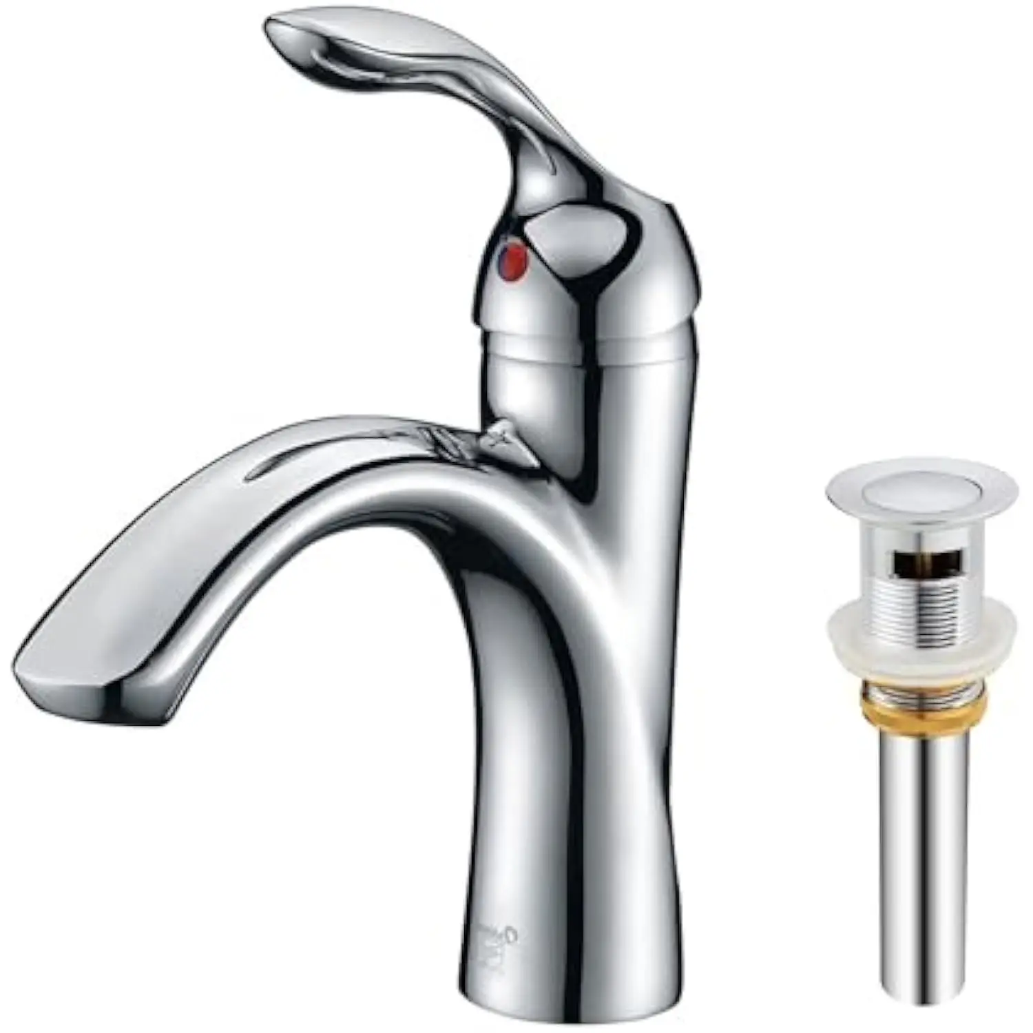 Single Hole Bathroom Faucet with Drain Assembly, Single Handle Bathroom Sink Faucet with Pop-Up Drain Stopper (Chrome)
Single Hole Bathroom Faucet with Drain Assembly, Single Handle Bathroom Sink Faucet with Pop-Up Drain Stopper (Chrome)