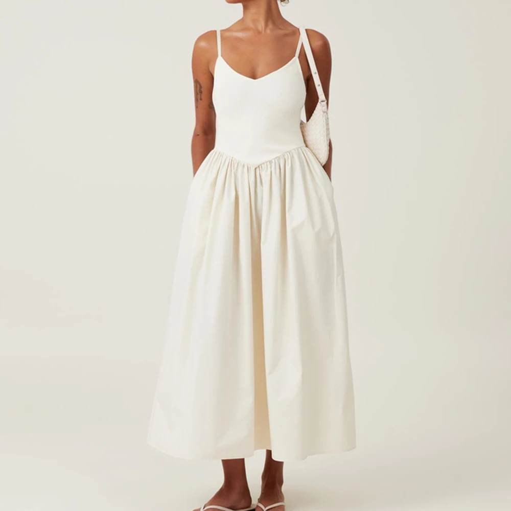 Wedding Guest Dress Lvory Simple Satin Ruched Wedding Party A-line Spaghetti strap Midi Dresses Gowns for Women 2024 Bride
Wedding Guest Dress Lvory Simple Satin Ruched Wedding Party A-line Spaghetti strap Midi Dresses Gowns for Women 2024 Bride
