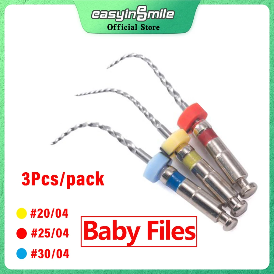 EASYINSMILE 3Pcs Blue Endodontic Rotary Files for Kids Dental Endo Instrument Nickel Titanium Children Dentistry Tools
EASYINSMILE 3Pcs Blue Endodontic Rotary Files for Kids Dental Endo Instrument Nickel Titanium Children Dentistry Tools