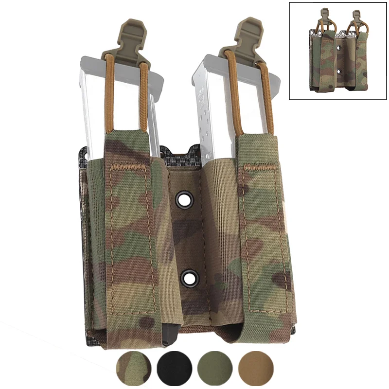 Dual 9mm Bungee Double Mag Pouch Reinforced MOLLE Panel with Elastic Retention Outdoor Airsoft Gear Organizer
Dual 9mm Bungee Double Mag Pouch Reinforced MOLLE Panel with Elastic Retention Outdoor Airsoft Gear Organizer