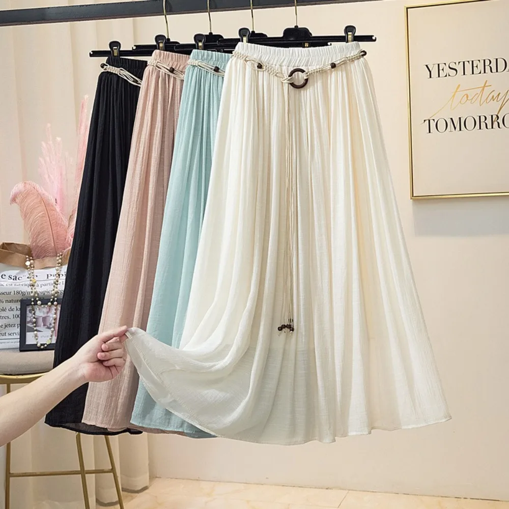 Trendy Vintage Boho Women's Skirt Cotton Linen Luxury Long Skirt Elegant Design with Belt Harajuku Skirt for Women
Trendy Vintage Boho Women's Skirt Cotton Linen Luxury Long Skirt Elegant Design with Belt Harajuku Skirt for Women