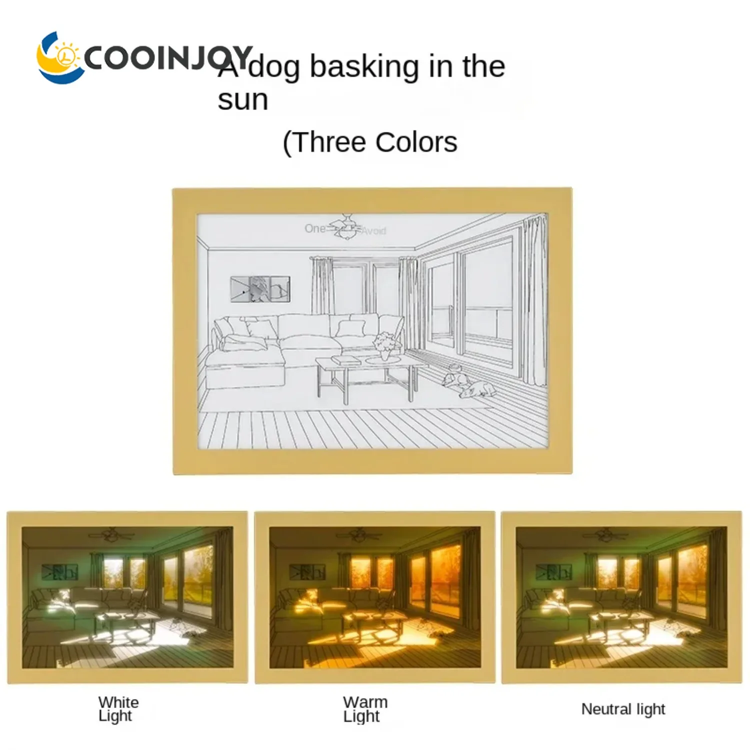 COOINJOY Wall Desktop Decor USB Plug-in without Battery Lights Painting LED Light Painting 3Colors Adjustable Livingroom Bedroom
COOINJOY Wall Desktop Decor USB Plug-in without Battery Lights Painting LED Light Painting 3Colors Adjustable Livingroom Bedroom