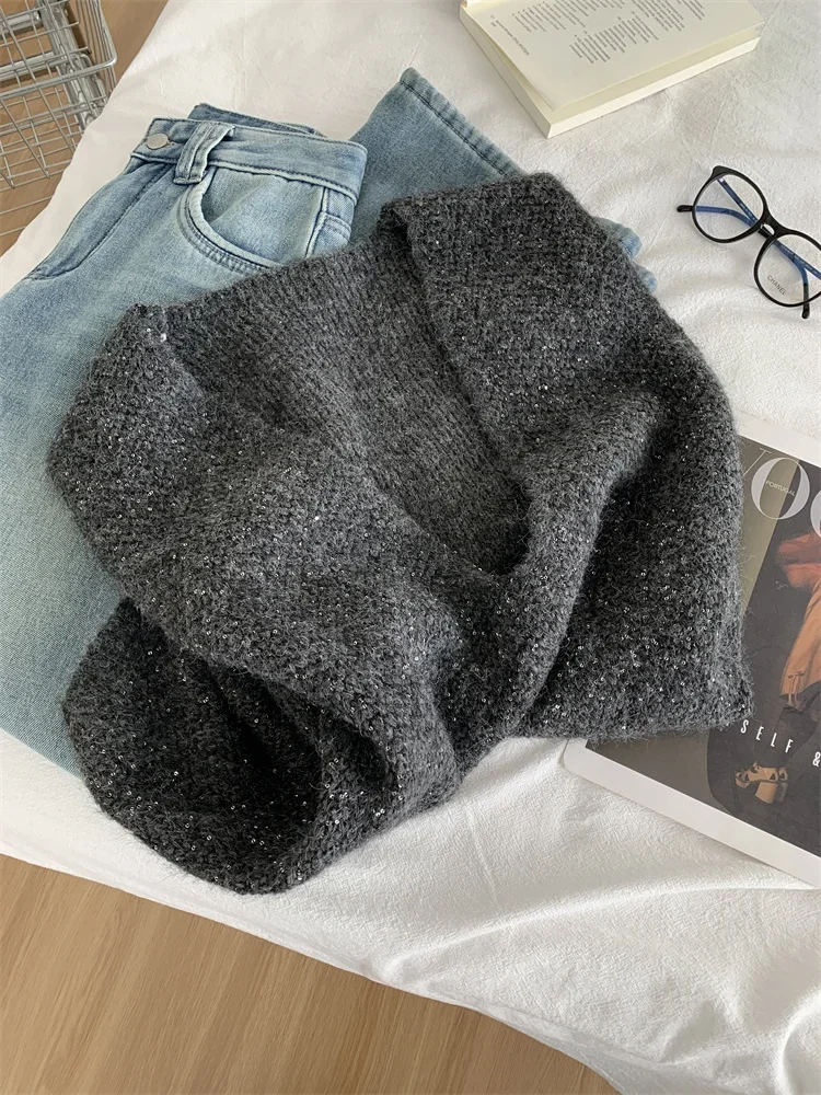 LangMao V-neck Sequined Knitted For Women, Loose And Casual, Lazy Layering, 25 Spring Pullover Sleeveless Vest
LangMao V-neck Sequined Knitted For Women, Loose And Casual, Lazy Layering, 25 Spring Pullover Sleeveless Vest
