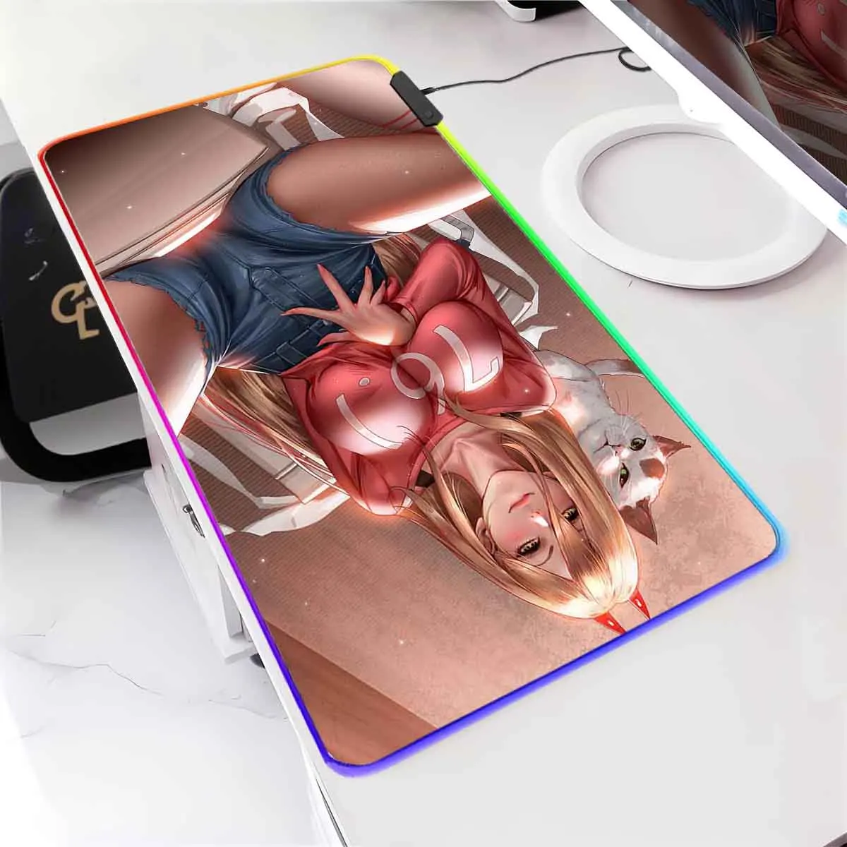 Anime Chainsaw Man Large Non-slip Mouse Pad LED Backlit Power Leopard Sexy Mouse Pad Table Overwatch RGB Gaming Keyboard Mat
Anime Chainsaw Man Large Non-slip Mouse Pad LED Backlit Power Leopard Sexy Mouse Pad Table Overwatch RGB Gaming Keyboard Mat