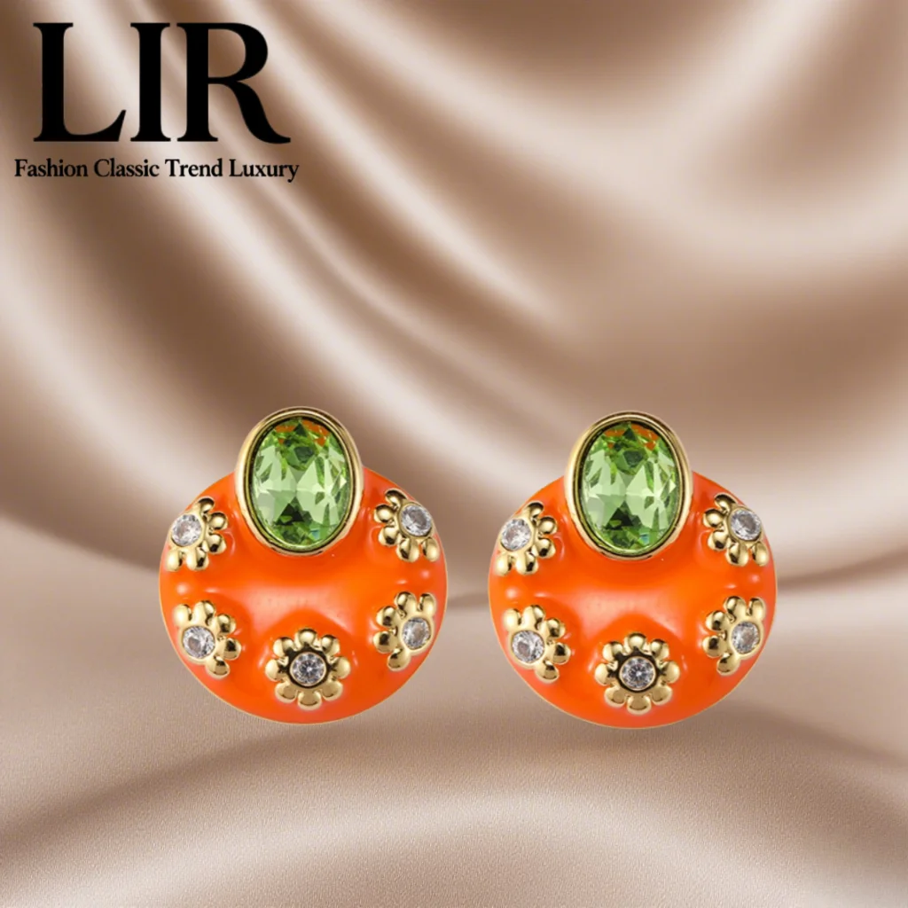 Серьги LIR Cute Persimmon: капающий цвет эмали, оранжевый и зеленый арт, удача фэн-шуй, модные женские украшения
Серьги LIR Cute Persimmon: капающий цвет эмали, оранжевый и зеленый арт, удача фэн-шуй, модные женские украшения