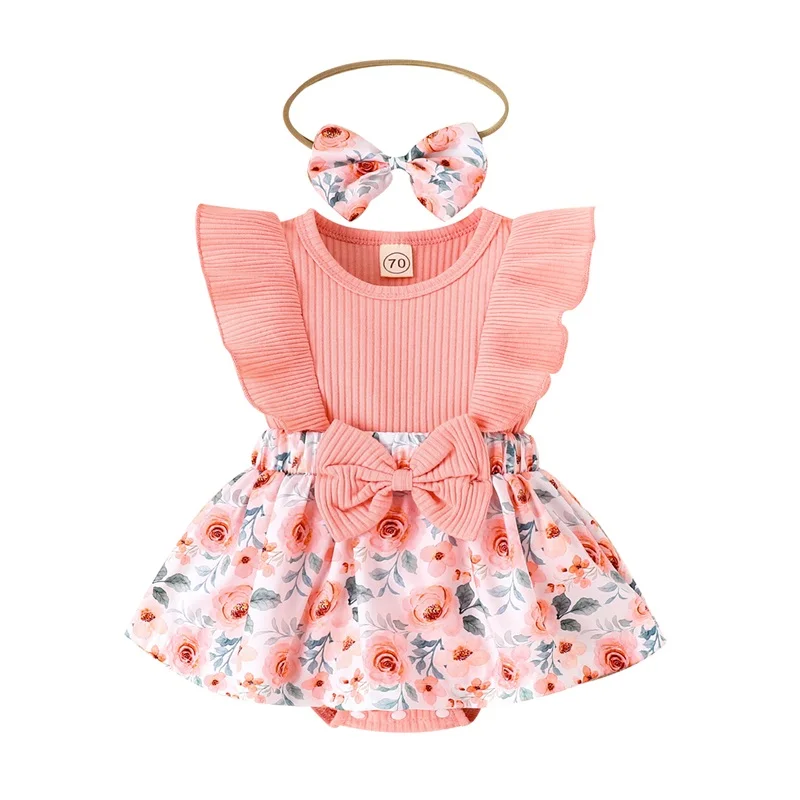 Newborn Baby Girl Summer Clothes Ribbed Knit Ruffle Sleeveless Lace Floral Romper Dress Jumpsuit Headband Outfits
Newborn Baby Girl Summer Clothes Ribbed Knit Ruffle Sleeveless Lace Floral Romper Dress Jumpsuit Headband Outfits