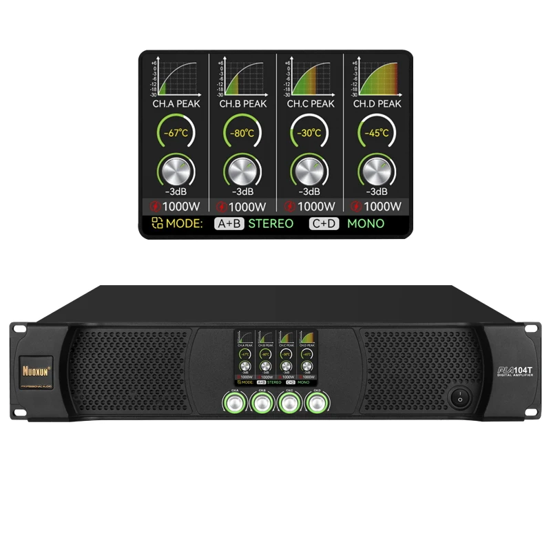 PLA104T 2X1000W 4 Channel Power Amplifier Digital Power Amplifier High End Quality Power Amplifier Professional 1000Watts
PLA104T 2X1000W 4 Channel Power Amplifier Digital Power Amplifier High End Quality Power Amplifier Professional 1000Watts