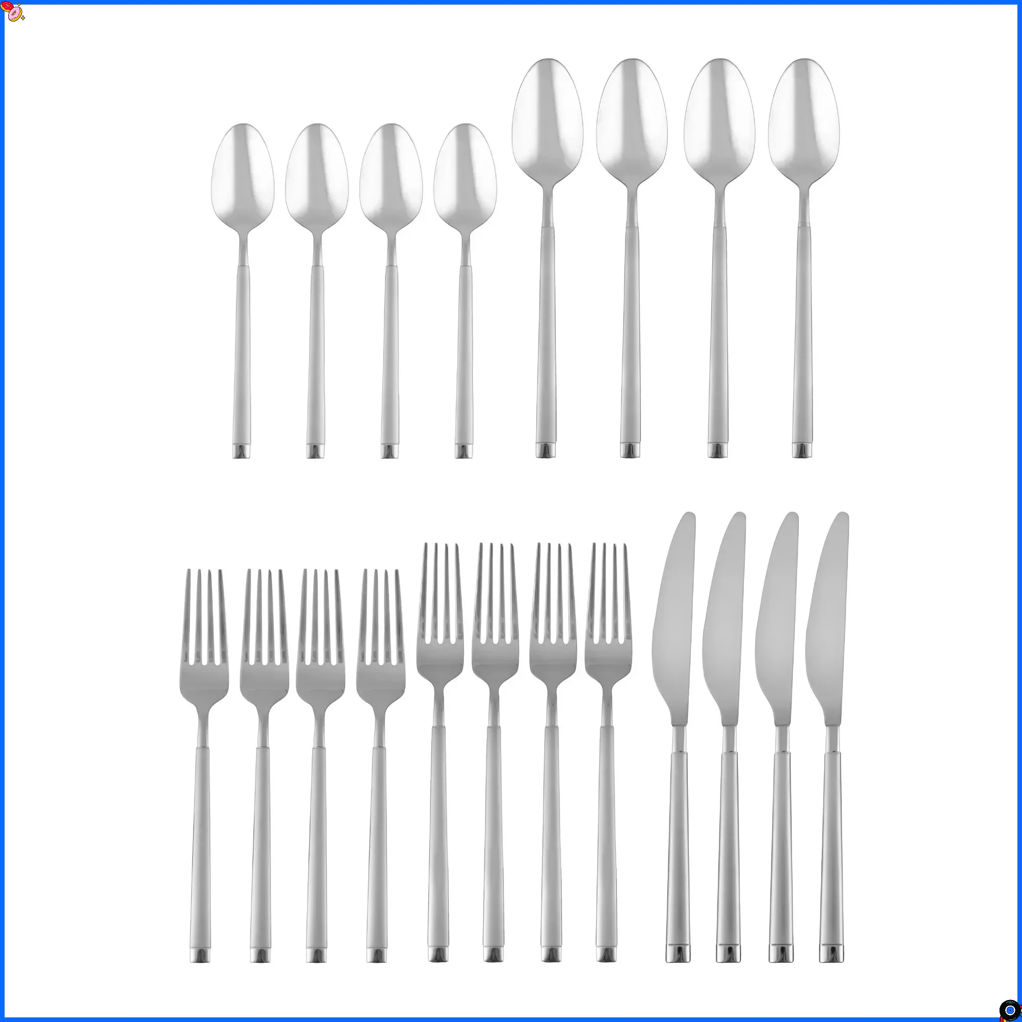 Sand 20-Piece Stainless Steel Flatware Set, Service for 4, Dishwasher Safe, Sand Finish, Elegant & Durable for Daily Dining
Sand 20-Piece Stainless Steel Flatware Set, Service for 4, Dishwasher Safe, Sand Finish, Elegant & Durable for Daily Dining