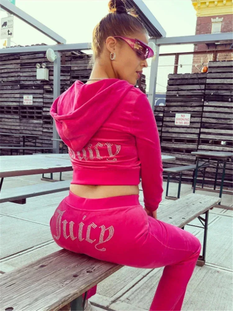 Two Piece Set Diamonds Hoodie Crop Jacket And Joggers Pants Outfits Streetwear Jogging Suits Juicy Corture Tracksuit
Two Piece Set Diamonds Hoodie Crop Jacket And Joggers Pants Outfits Streetwear Jogging Suits Juicy Corture Tracksuit