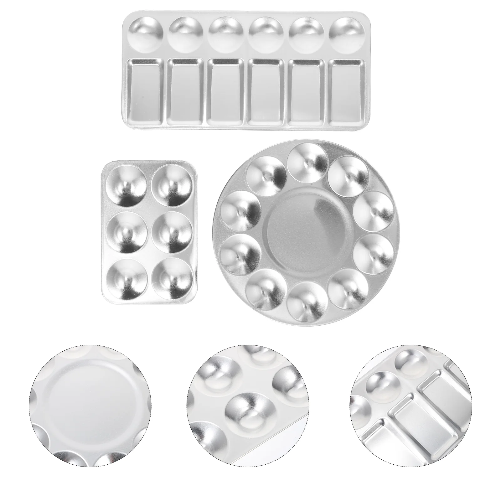 Paint Tray Color Pallet Painting Mixing Gouache Aluminium Round Mixer Plate Metal Oil Watercolor Pigment
Paint Tray Color Pallet Painting Mixing Gouache Aluminium Round Mixer Plate Metal Oil Watercolor Pigment