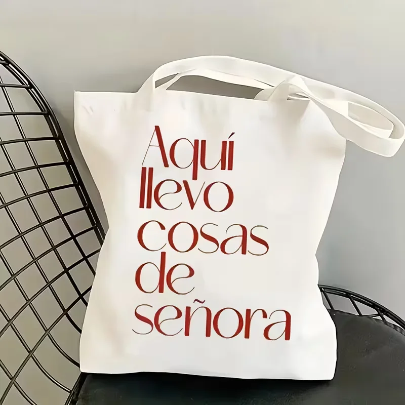 Women Funny Spanish Saying Tote Bag Aqui Llevo Cosas De Senora Casual Shopping Commute Party Reusable Canvas Shoulder Bag
Women Funny Spanish Saying Tote Bag Aqui Llevo Cosas De Senora Casual Shopping Commute Party Reusable Canvas Shoulder Bag
