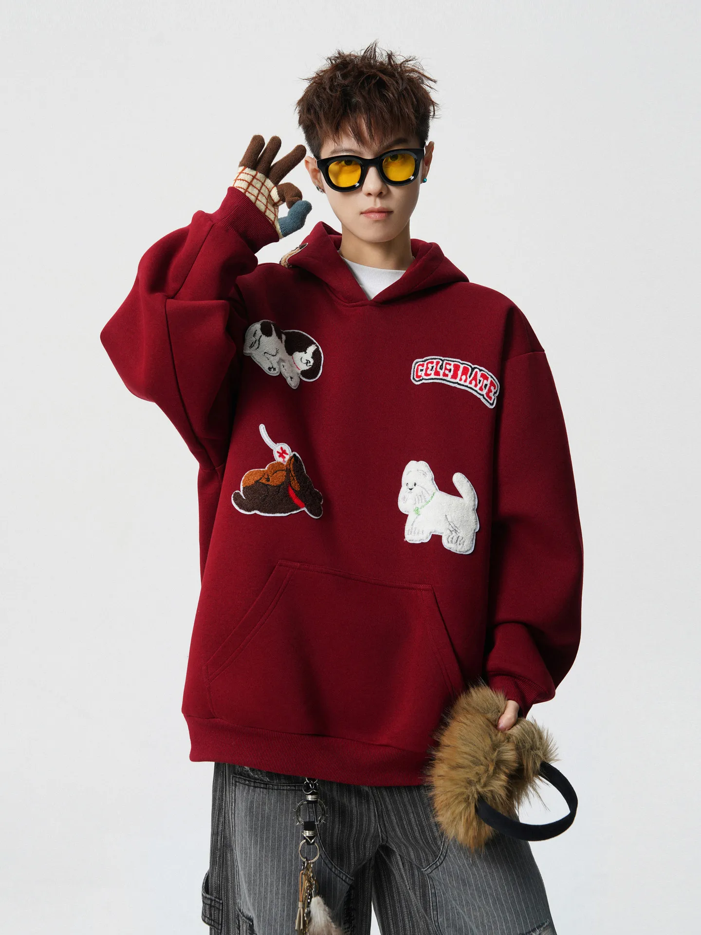 Trendy Brand Puppy Towel Embroidered Heavy Hooded Sweater Men's Retro Loose Couple Sports Jumper Hoodie
Trendy Brand Puppy Towel Embroidered Heavy Hooded Sweater Men's Retro Loose Couple Sports Jumper Hoodie