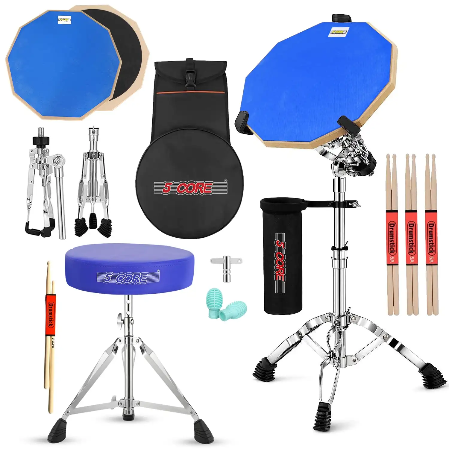 5 Core Drum Throne Adjustable Guitar Stool Padded Seat + Drum Practice Pad Snare Drumming Stand DS CH BLU + DPAD COMBO BLU
5 Core Drum Throne Adjustable Guitar Stool Padded Seat + Drum Practice Pad Snare Drumming Stand DS CH BLU + DPAD COMBO BLU