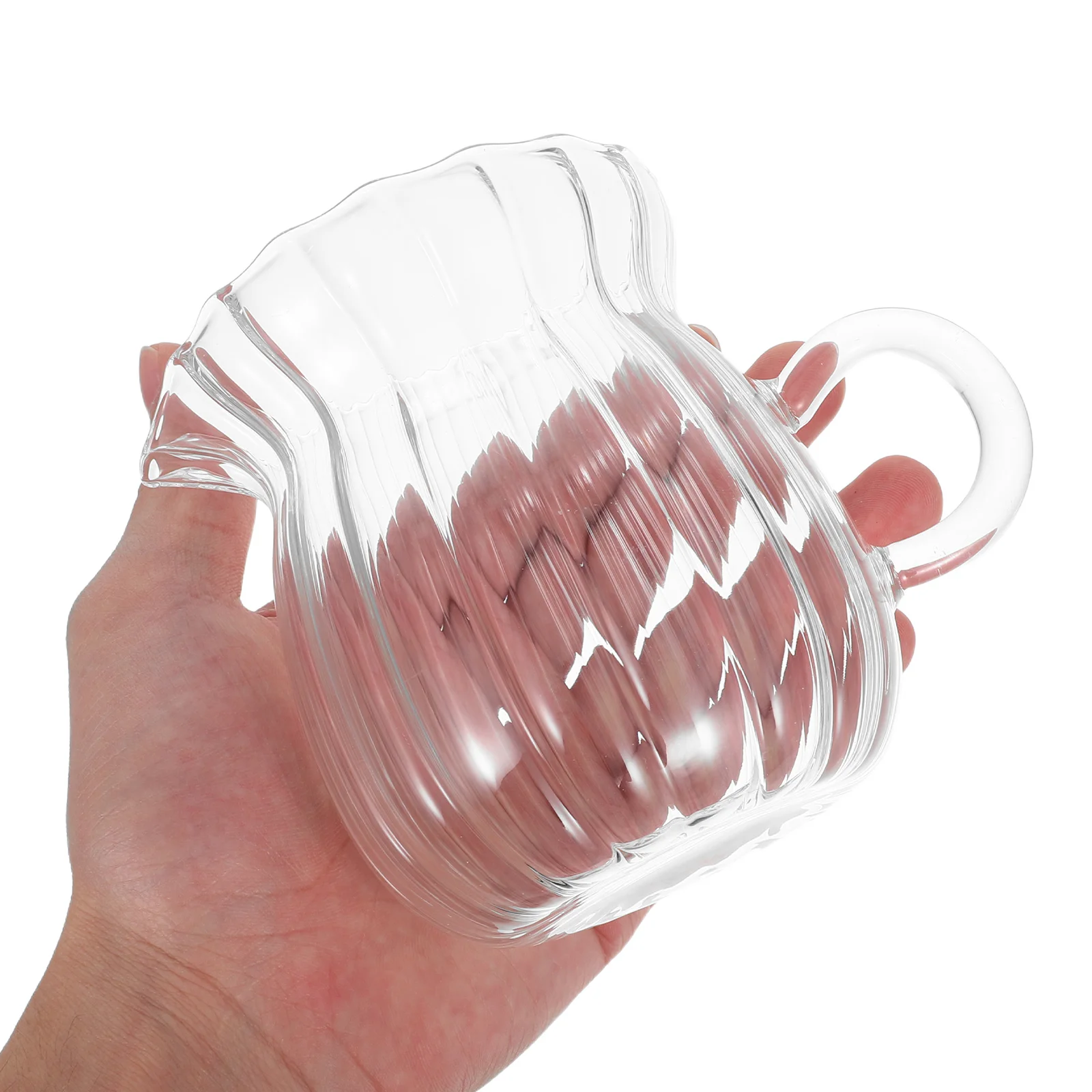 370Ml Glass Creamer Pitcher Transparent Vertical Stripe Design Microwave Safe for Tea Coffee Hot Chocolate Small Beverage
370Ml Glass Creamer Pitcher Transparent Vertical Stripe Design Microwave Safe for Tea Coffee Hot Chocolate Small Beverage