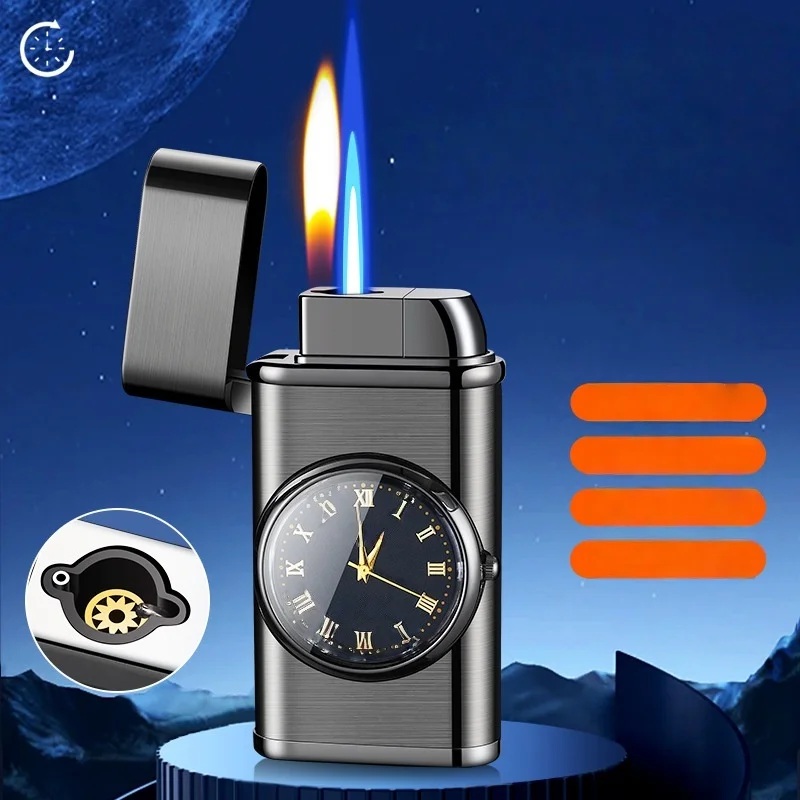Watch Face Torch Lighter, Refillable Butane Gas Lighter with Clock Dial, Luxury Windproof Lighter for Men Lighters Smoking
Watch Face Torch Lighter, Refillable Butane Gas Lighter with Clock Dial, Luxury Windproof Lighter for Men Lighters Smoking