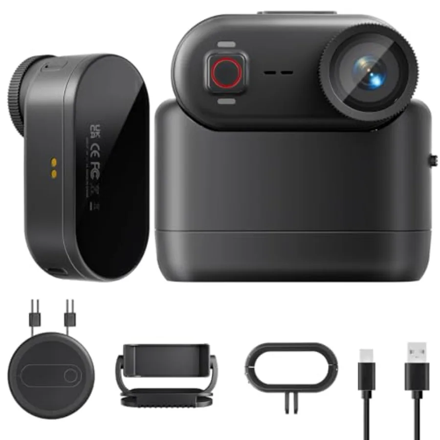 Vlogging Camera for outdoor sports, ABS plastic, black, 4K 30FPS with 6-axis stabilization, 33FT waterproof, 20MP, 150 FOV, 4.5
Vlogging Camera for outdoor sports, ABS plastic, black, 4K 30FPS with 6-axis stabilization, 33FT waterproof, 20MP, 150 FOV, 4.5