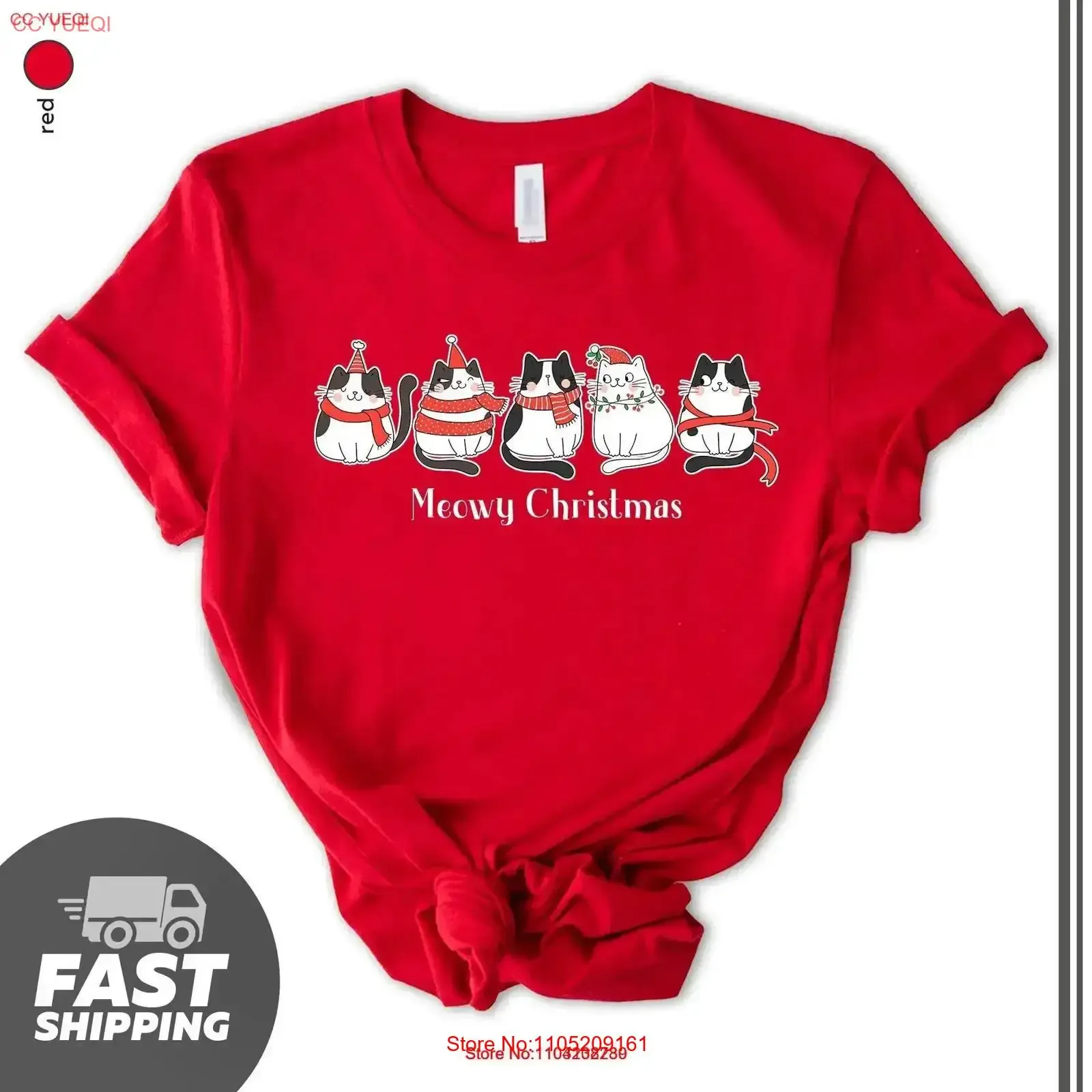 Meowy Christmas T Shirt Cat Mom Sweater Catmas For New Year Xmas Crewneck Lover vintage Washed Unisex Breathable Soft homme
Meowy Christmas T Shirt Cat Mom Sweater Catmas For New Year Xmas Crewneck Lover vintage Washed Unisex Breathable Soft homme