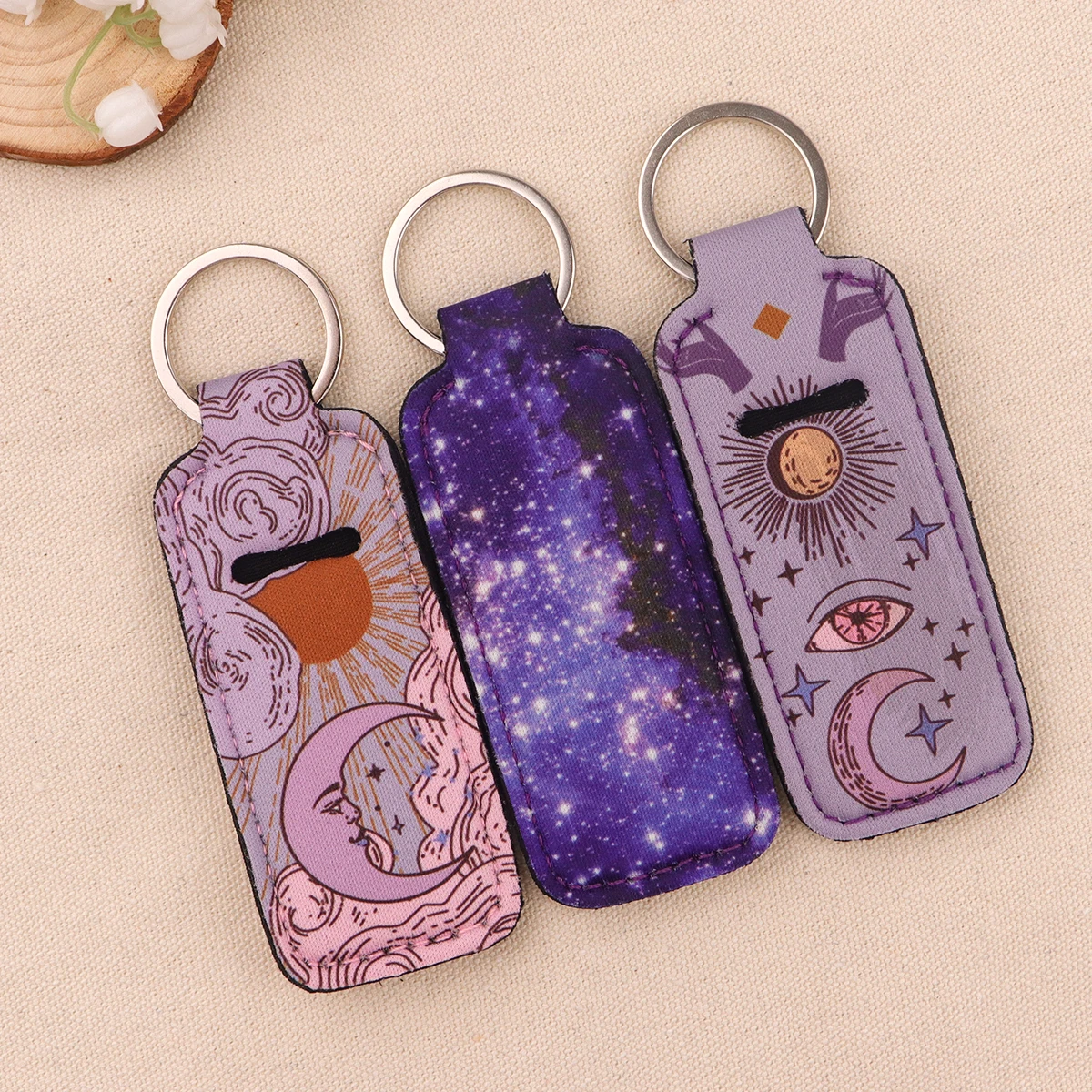 Starry Sky Moon Print Keyring Women Girls Trendy Lip Balm Keyring Bag Charm Clip on Lipstick Holder Keychain Travel Accessories
Starry Sky Moon Print Keyring Women Girls Trendy Lip Balm Keyring Bag Charm Clip on Lipstick Holder Keychain Travel Accessories