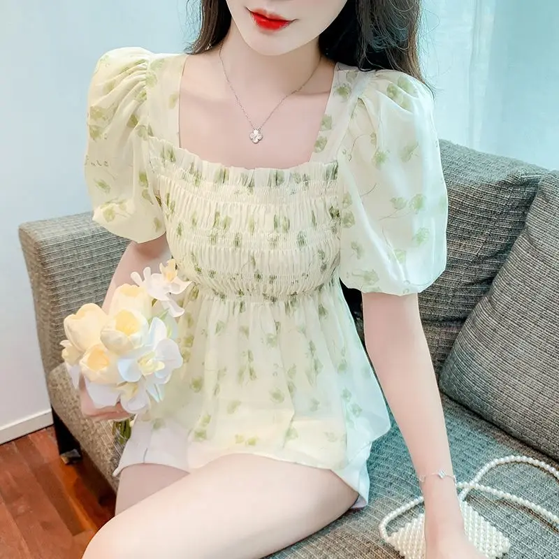 Design-sensible Niche Age-reducing Shirt New Puff Sleeves One-shoulder Floral Chiffon
Design-sensible Niche Age-reducing Shirt New Puff Sleeves One-shoulder Floral Chiffon
