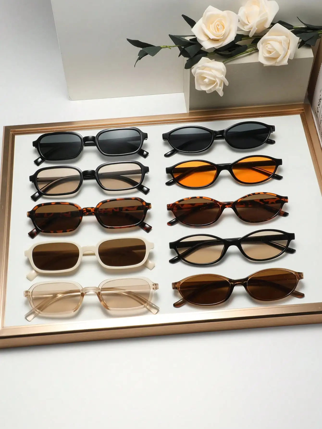 10pcs Women's Plastic Frame Geometric Rimless Warm Friendly Minimalist Comfortable Fashion Glasses, Suitable For Family Gatherin
10pcs Women's Plastic Frame Geometric Rimless Warm Friendly Minimalist Comfortable Fashion Glasses, Suitable For Family Gatherin