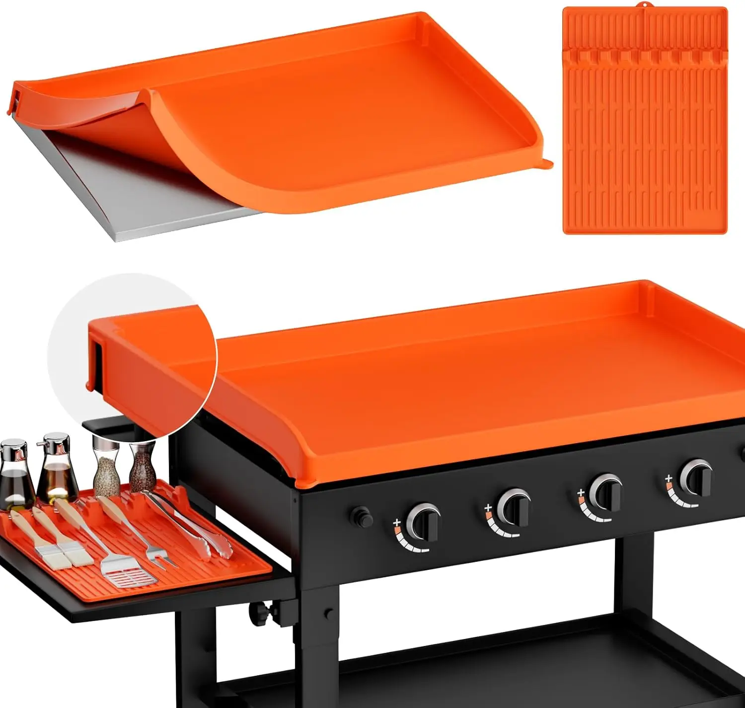 Защитный чехол для гриля Blackstone из силикона, 36 дюймов, с силиконовым ковриком-лопаткой 16 дюймов, полностью закрывающий, премиум-класса, пищевой силикон
Защитный чехол для гриля Blackstone из силикона, 36 дюймов, с силиконовым ковриком-лопаткой 16 дюймов, полностью закрывающий, премиум-класса, пищевой силикон