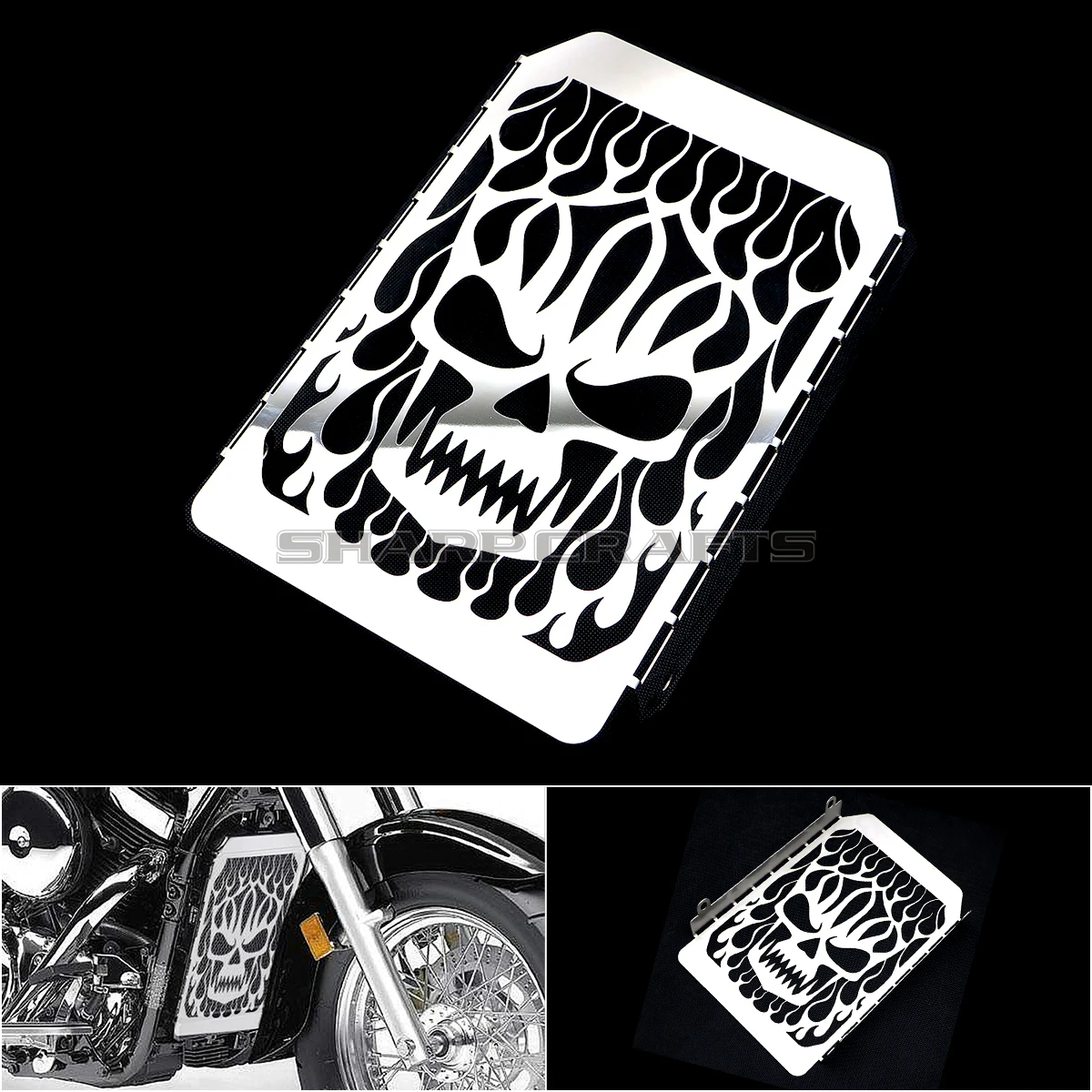 Motorcycle Skull Radiator Grill Cover Water Cooler Guard Protector For Kawasaki VN1500 Vulcan Classic 1998-2008 NOMAD 1999-2004
Motorcycle Skull Radiator Grill Cover Water Cooler Guard Protector For Kawasaki VN1500 Vulcan Classic 1998-2008 NOMAD 1999-2004