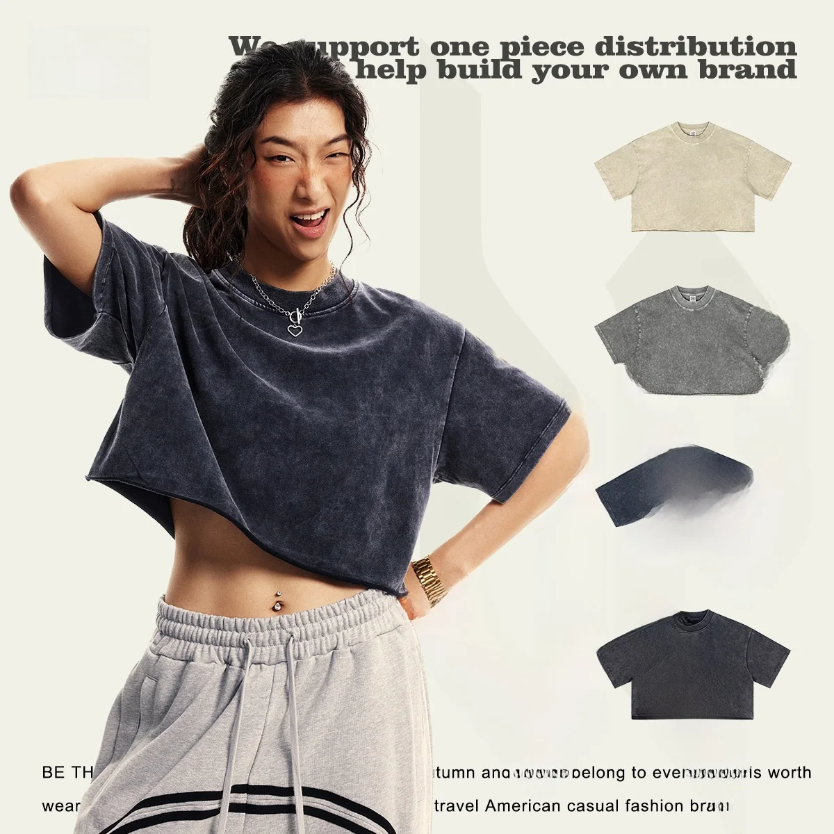 Women's Crop T-Shirt round Neck Faded Brushed Short Sleeve Belly Baring Short Style Casual Loose Fit Summer Cotton Tee
Women's Crop T-Shirt round Neck Faded Brushed Short Sleeve Belly Baring Short Style Casual Loose Fit Summer Cotton Tee